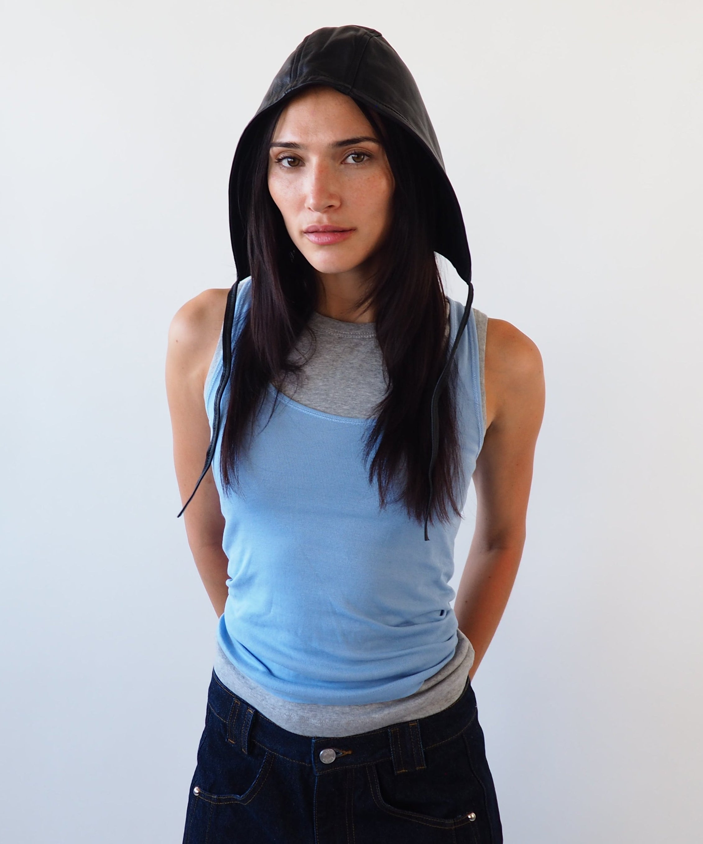 Volo Hat in Black Lambskin - CLYDE