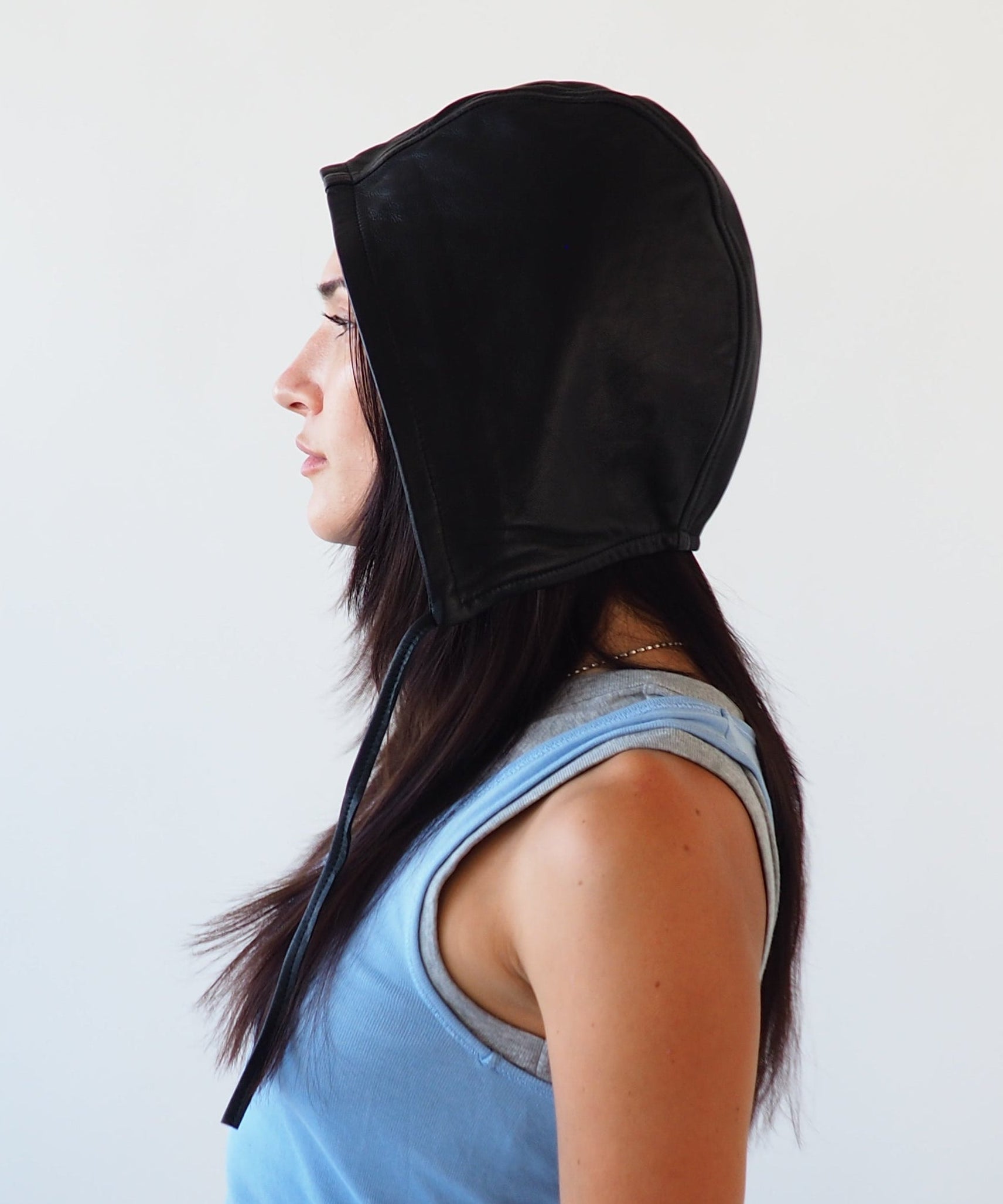 Volo Hat in Black Lambskin - CLYDE