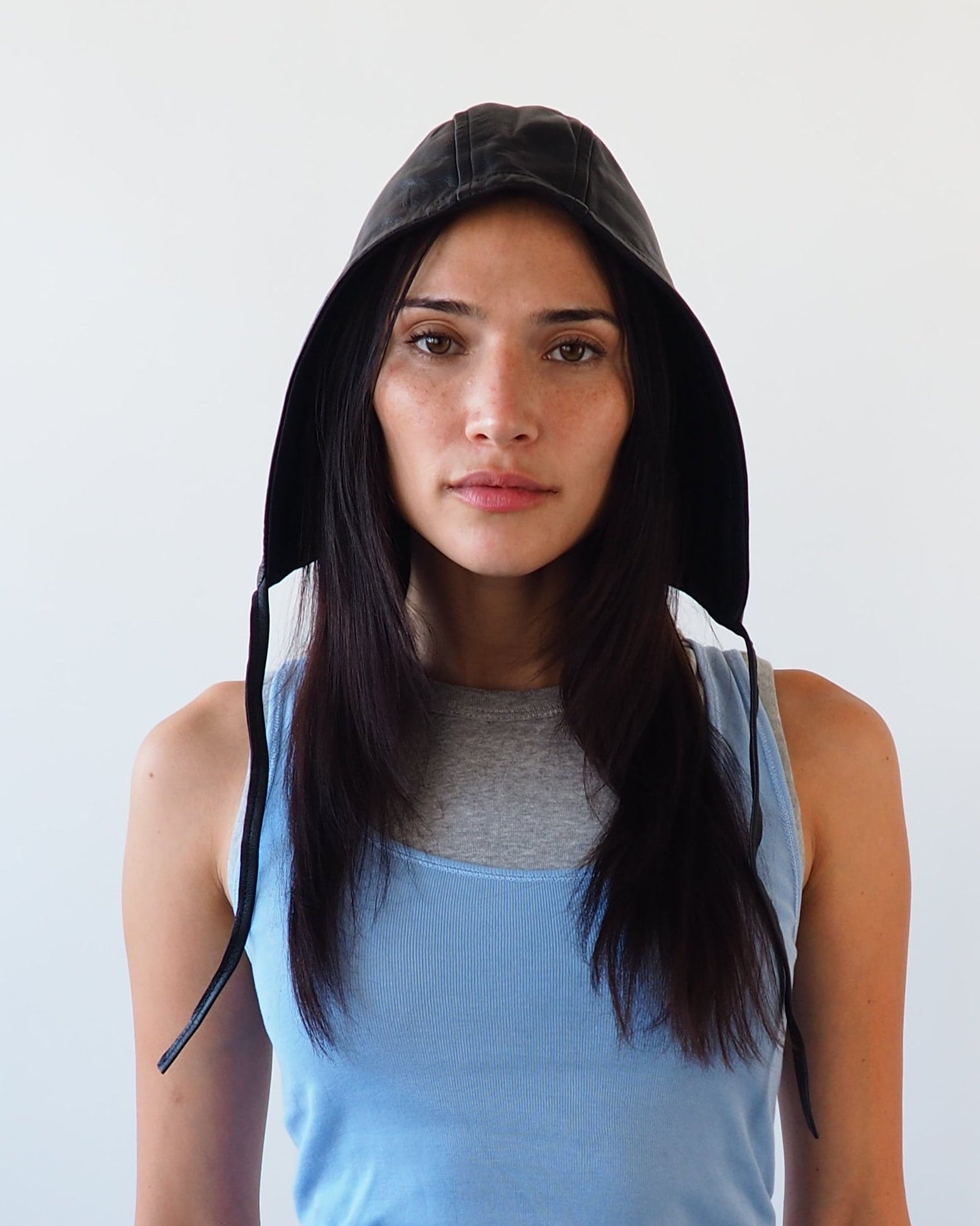 Volo Hat in Black Lambskin - CLYDE