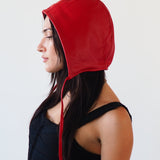 Volo Hat in Perforated Racer Red Lambskin - CLYDE