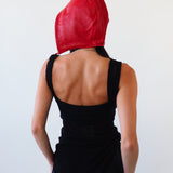 Volo Hat in Perforated Racer Red Lambskin - CLYDE