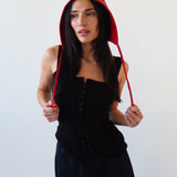 Volo Hat in Perforated Racer Red Lambskin - CLYDE