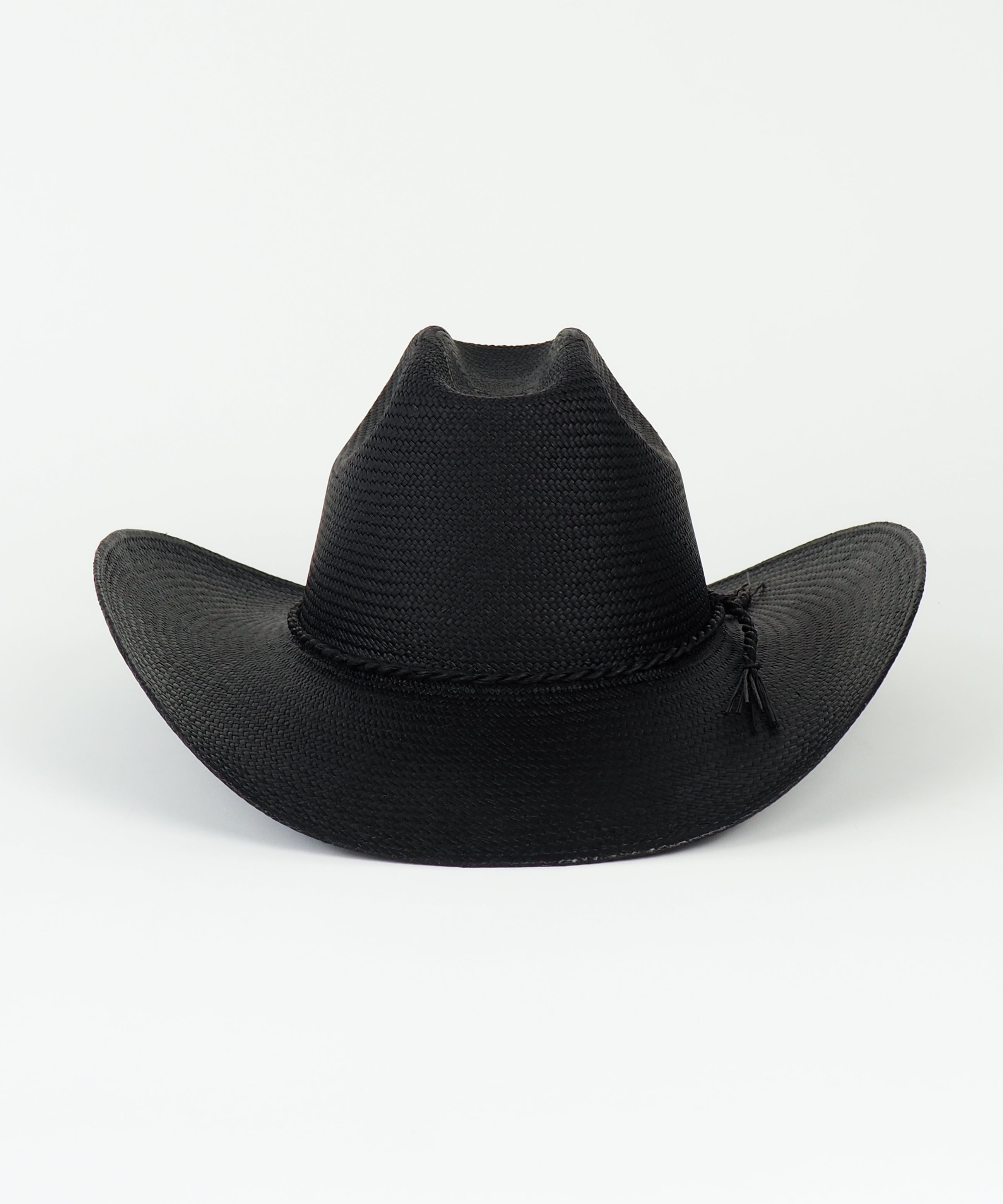Western Hat in Black Toquilla Straw - CLYDE