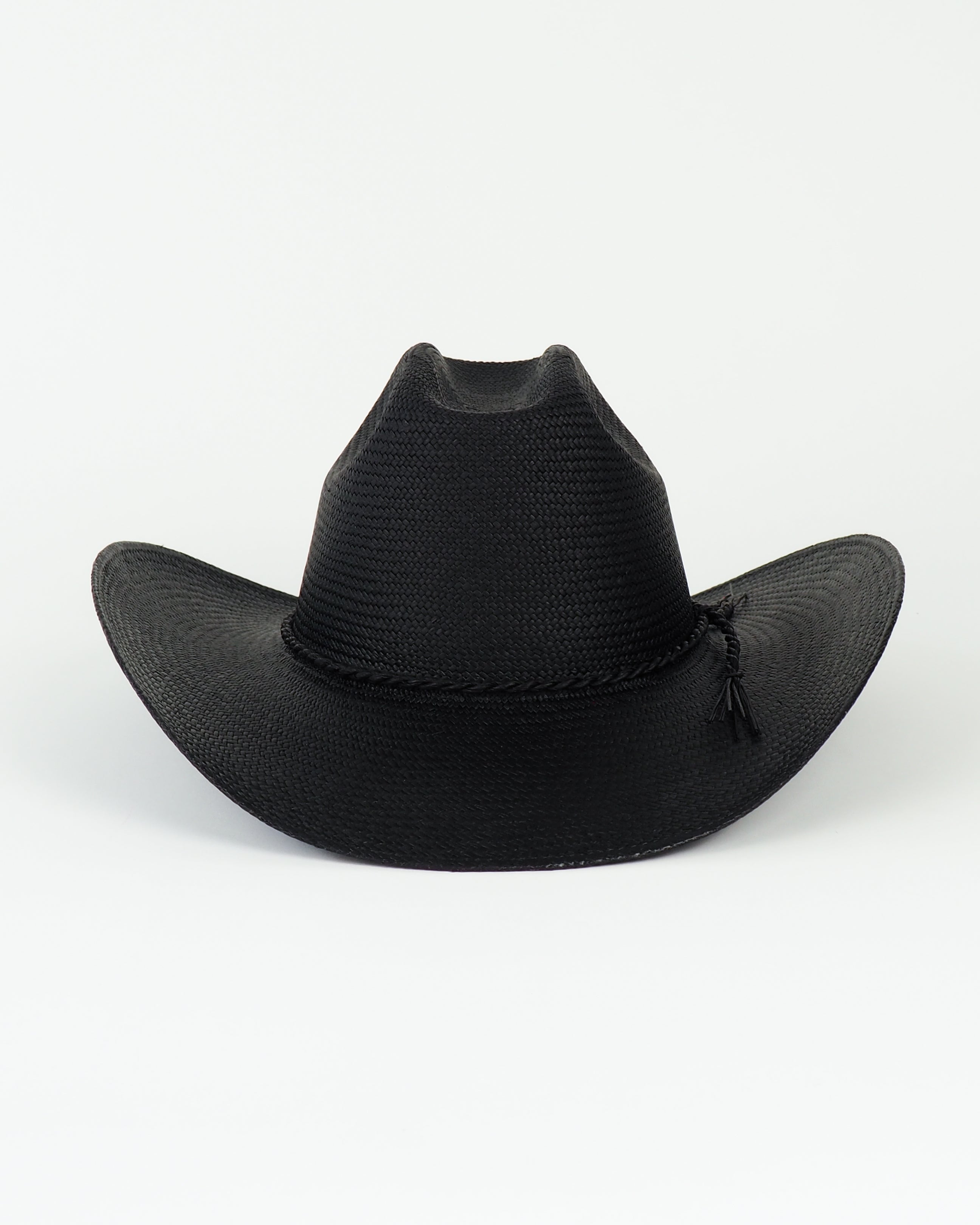 Western Hat in Black Toquilla Straw - CLYDE