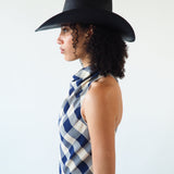 Western Hat in Black Toquilla Straw - CLYDE