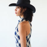 Western Hat in Black Toquilla Straw - CLYDE