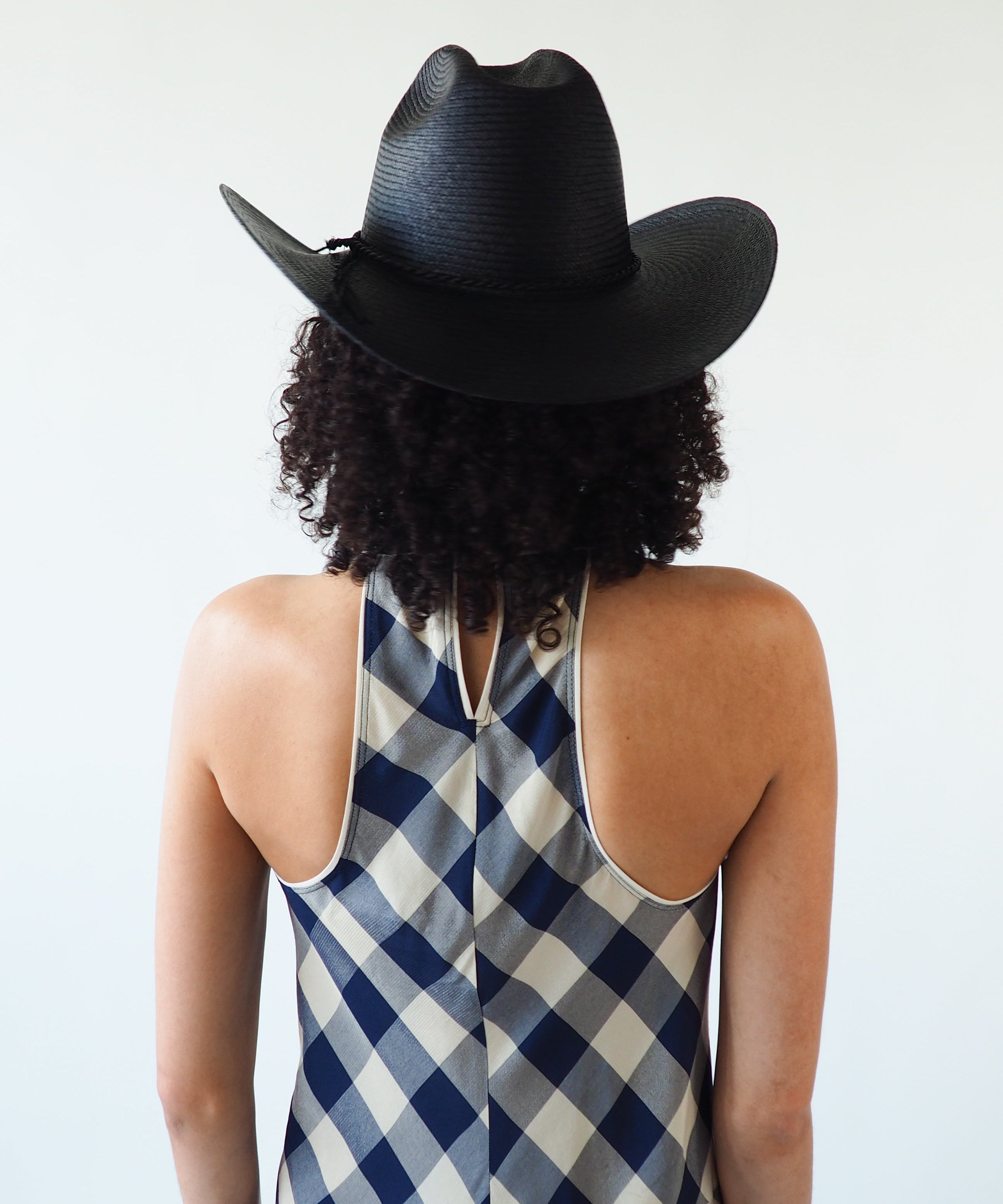 Western Hat in Black Toquilla Straw - CLYDE