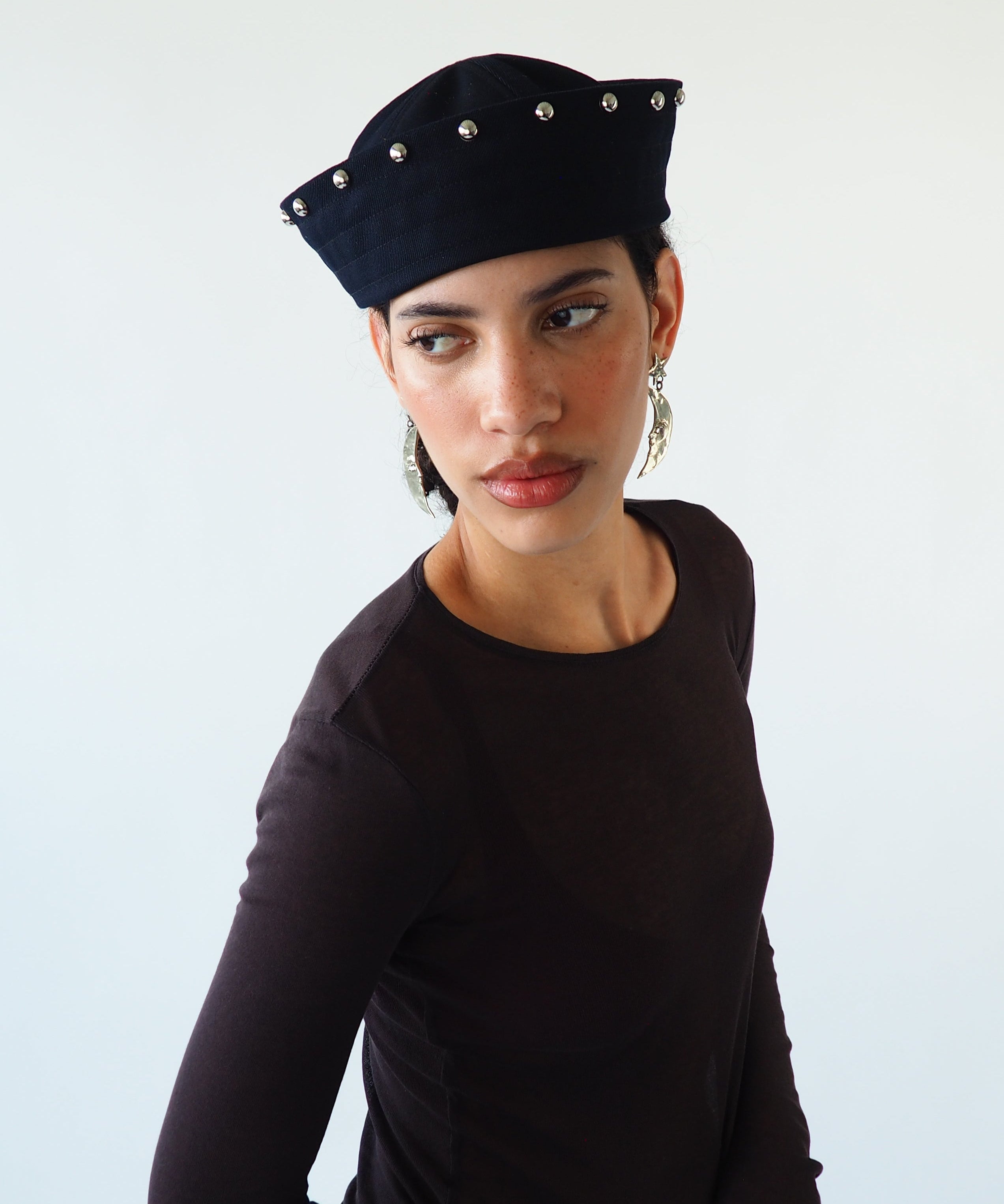 KkCo x CLYDE Rivet Sailor Hat in Onyx - CLYDE