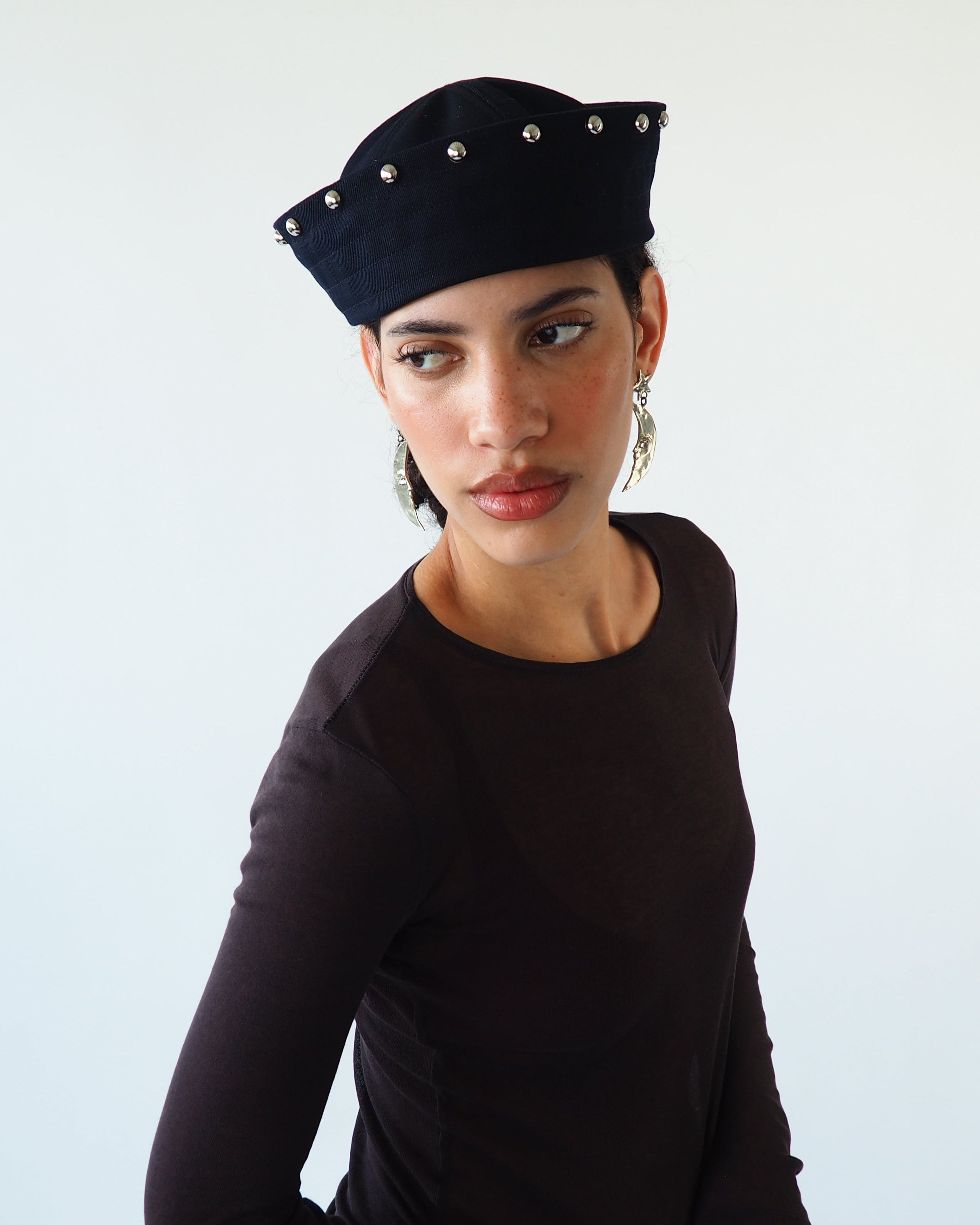 KkCo x CLYDE Rivet Sailor Hat in Onyx - CLYDE