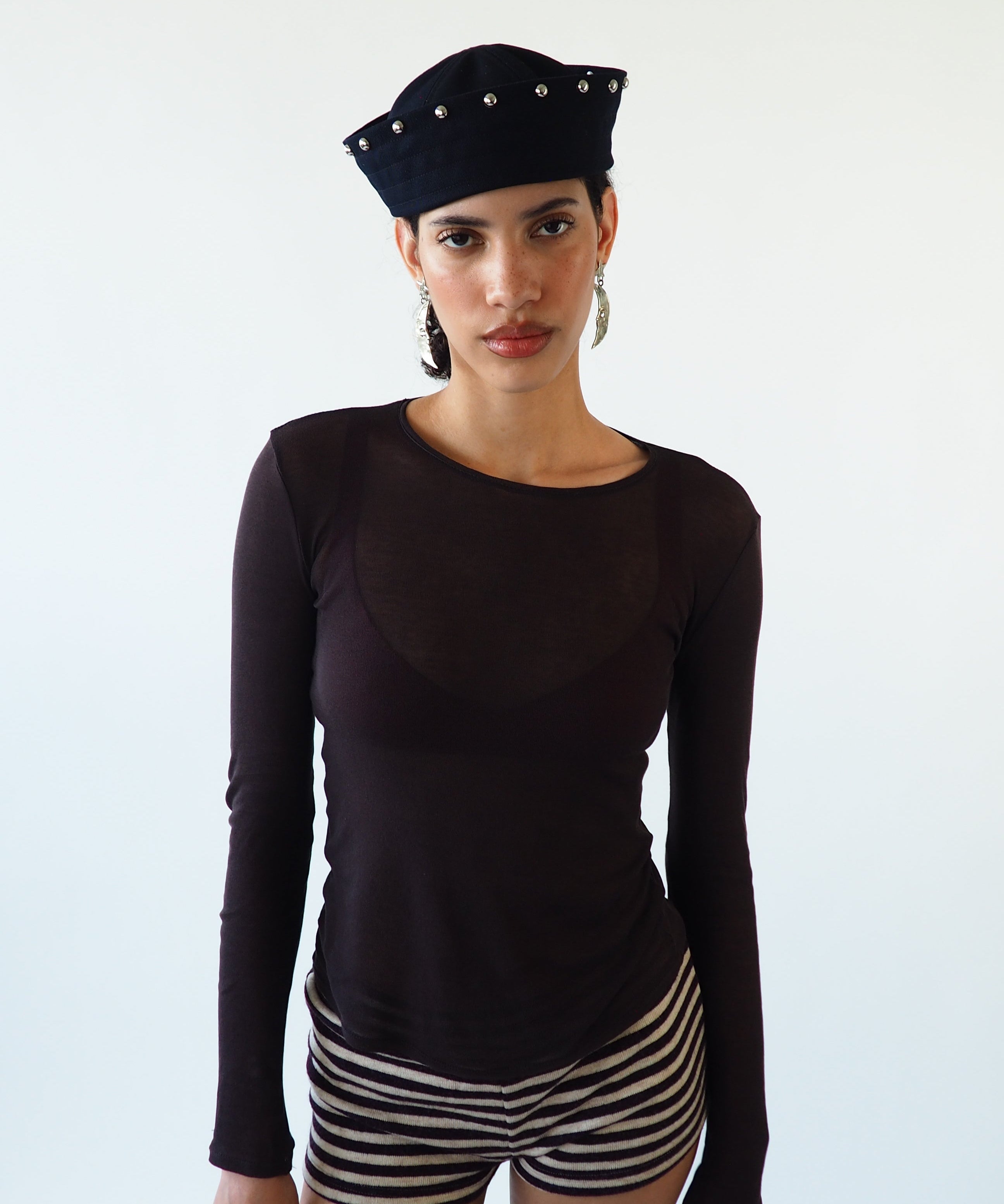 KkCo x CLYDE Rivet Sailor Hat in Onyx - CLYDE