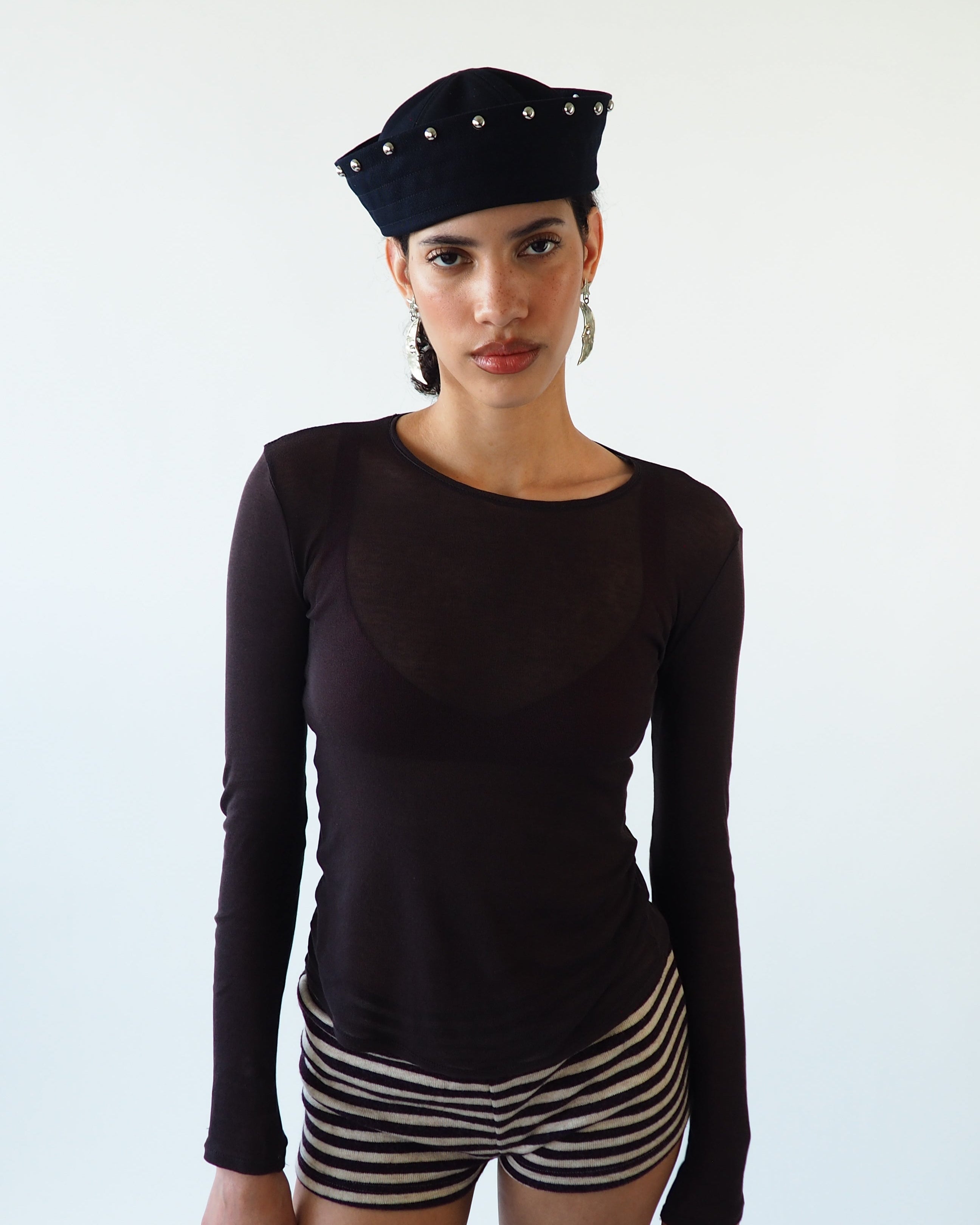 KkCo x CLYDE Rivet Sailor Hat in Onyx - CLYDE