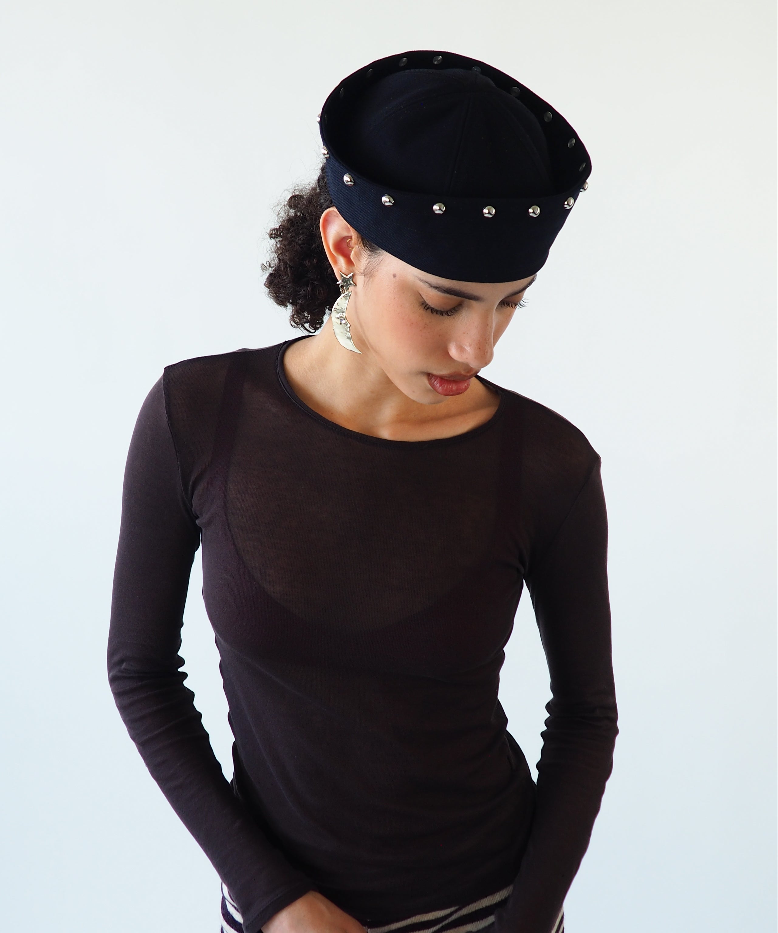 KkCo x CLYDE Rivet Sailor Hat in Onyx - CLYDE