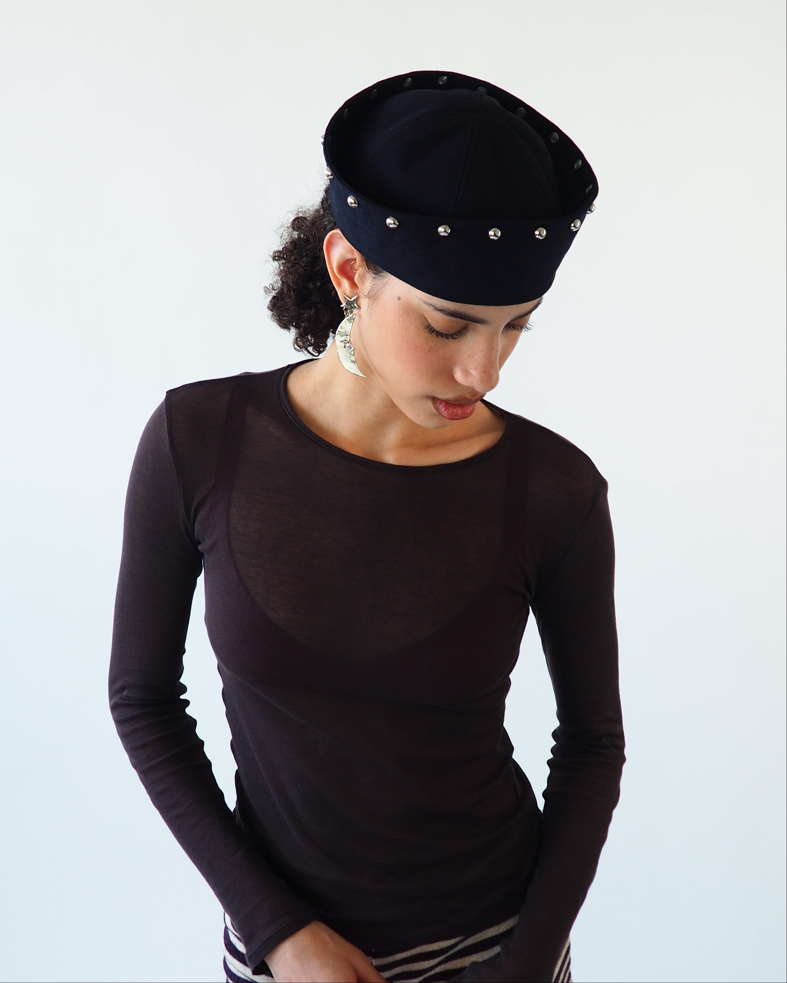 KkCo x CLYDE Rivet Sailor Hat in Onyx - CLYDE