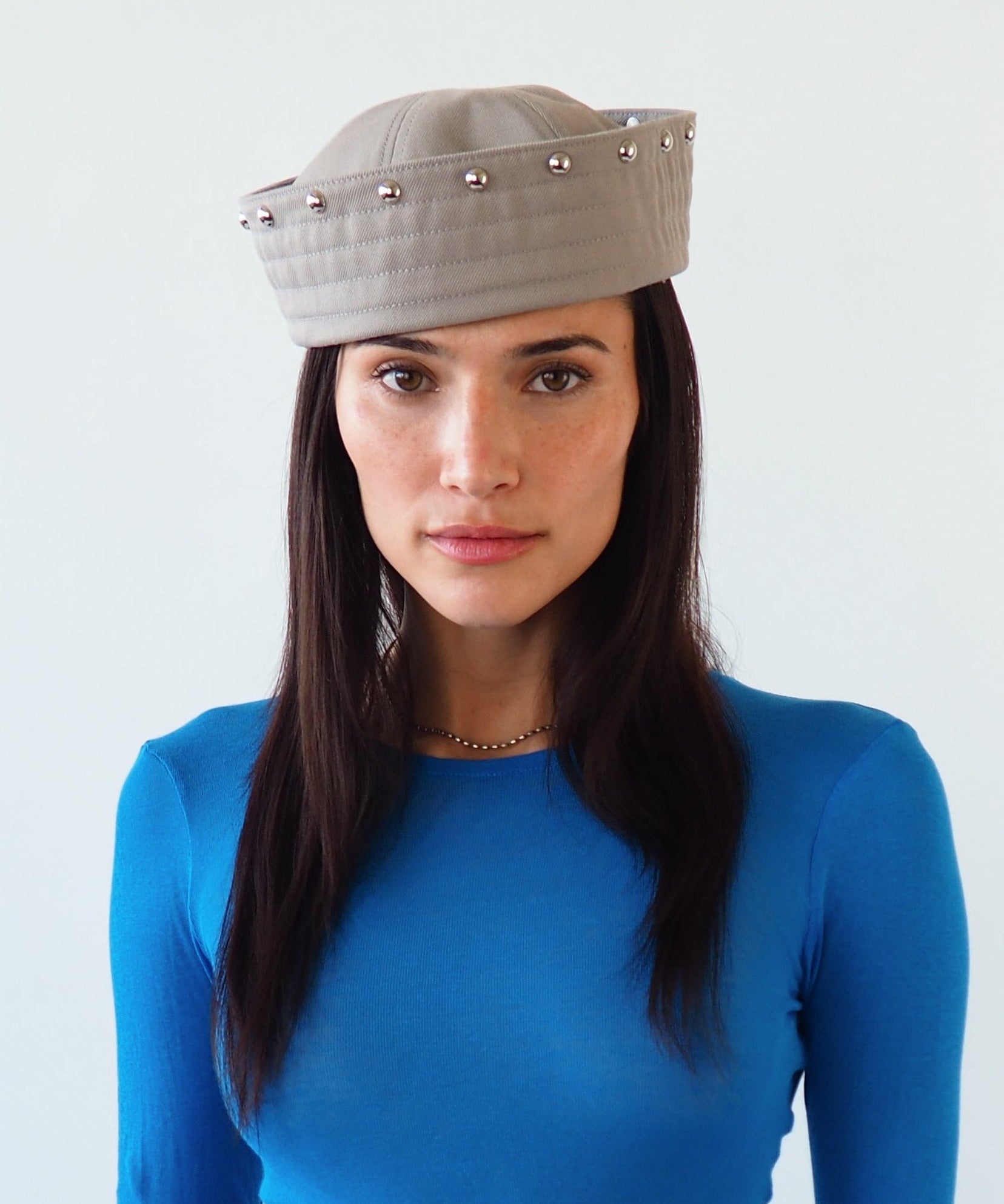 KkCo x CLYDE Rivet Sailor Hat in Stone - CLYDE