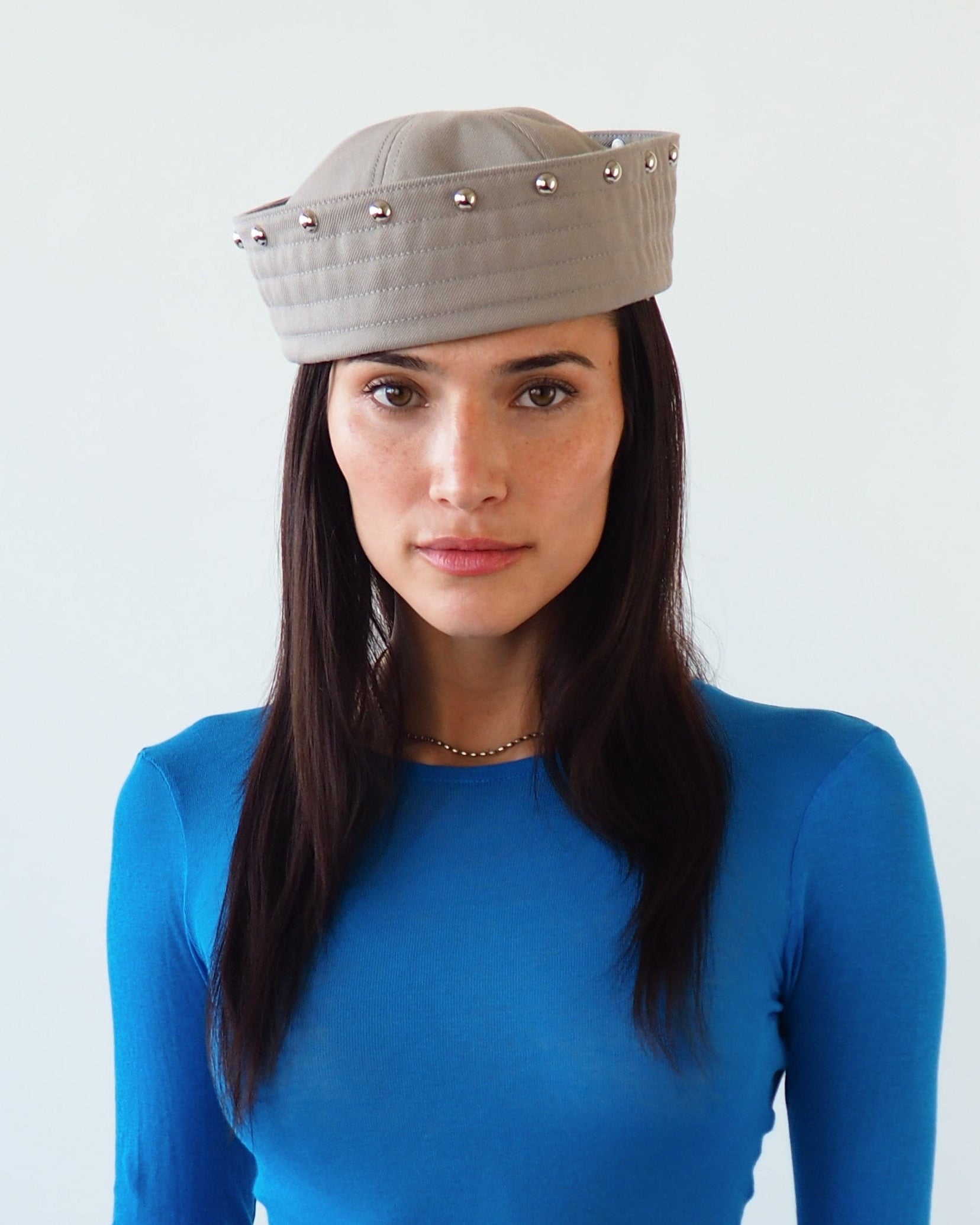 KkCo x CLYDE Rivet Sailor Hat in Stone - CLYDE