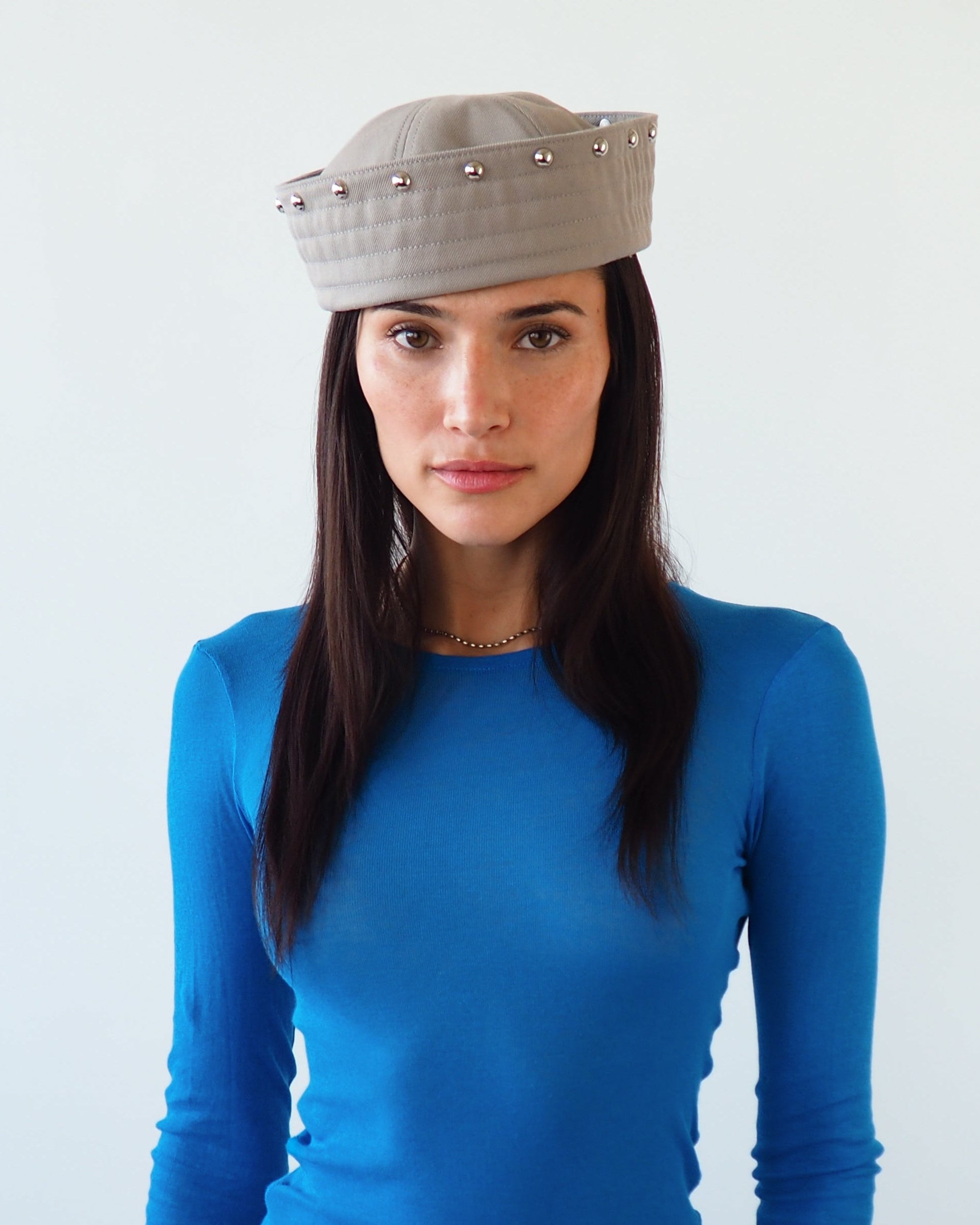 KkCo x CLYDE Rivet Sailor Hat in Stone - CLYDE