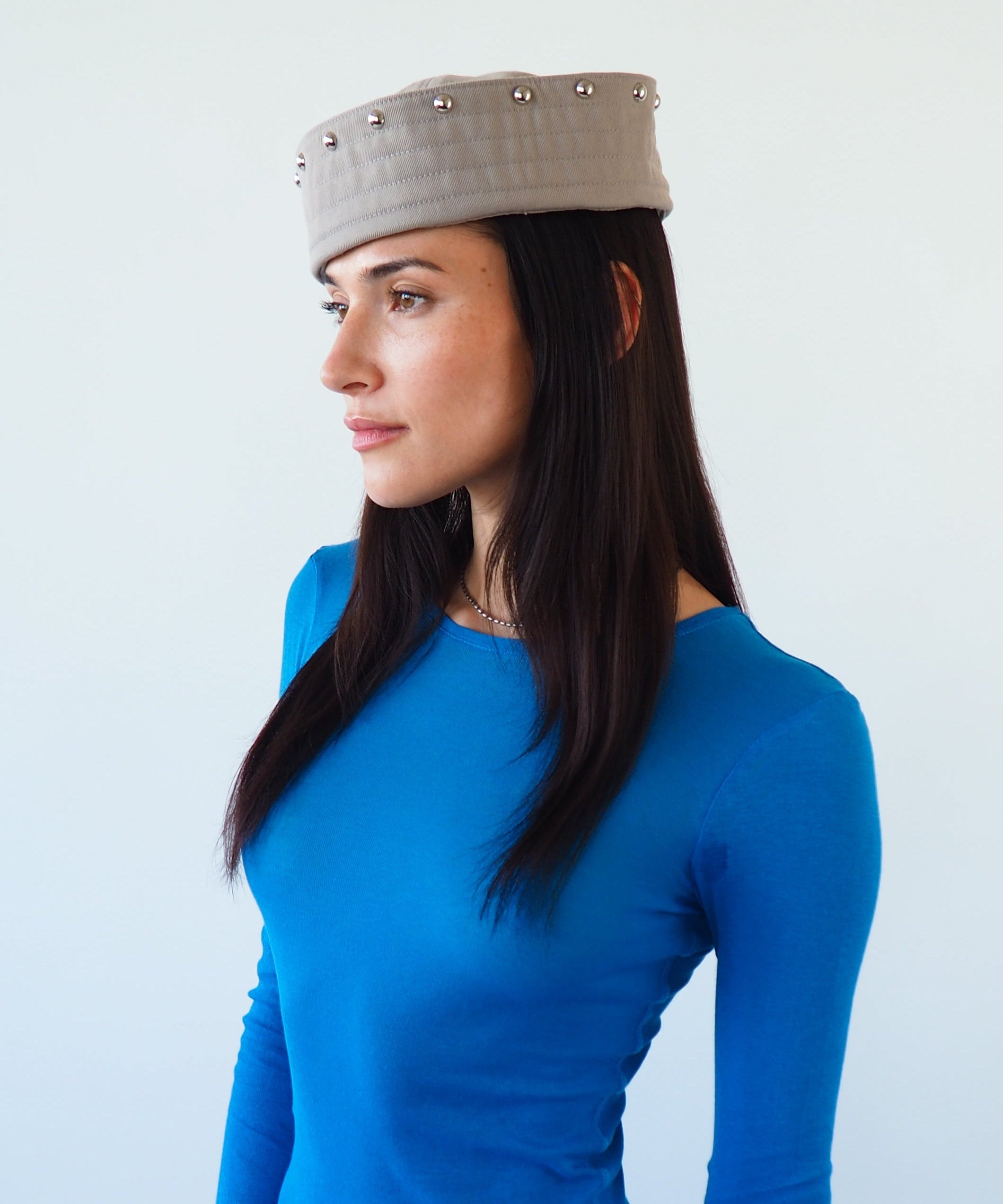 KkCo x CLYDE Rivet Sailor Hat in Stone - CLYDE