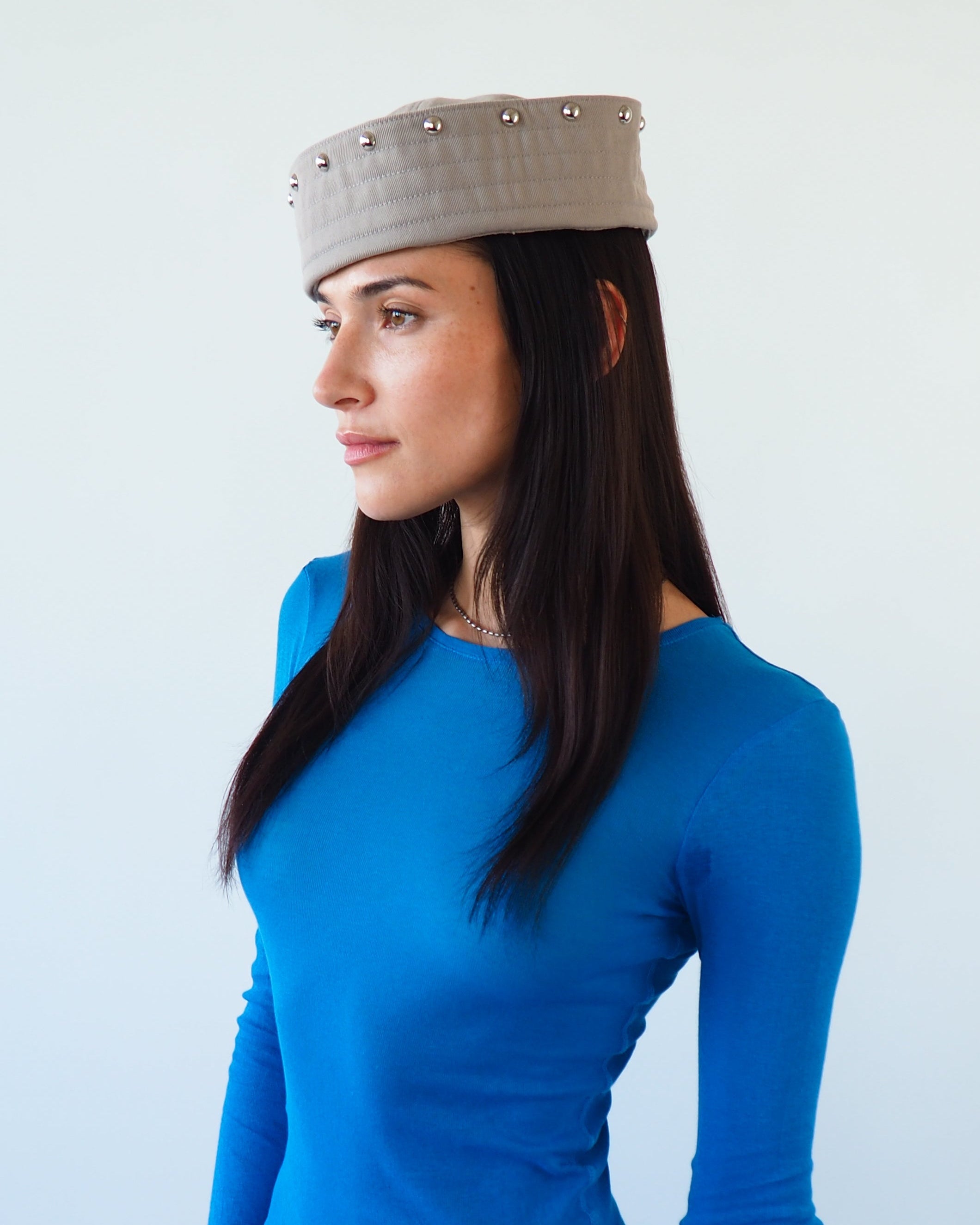 KkCo x CLYDE Rivet Sailor Hat in Stone - CLYDE