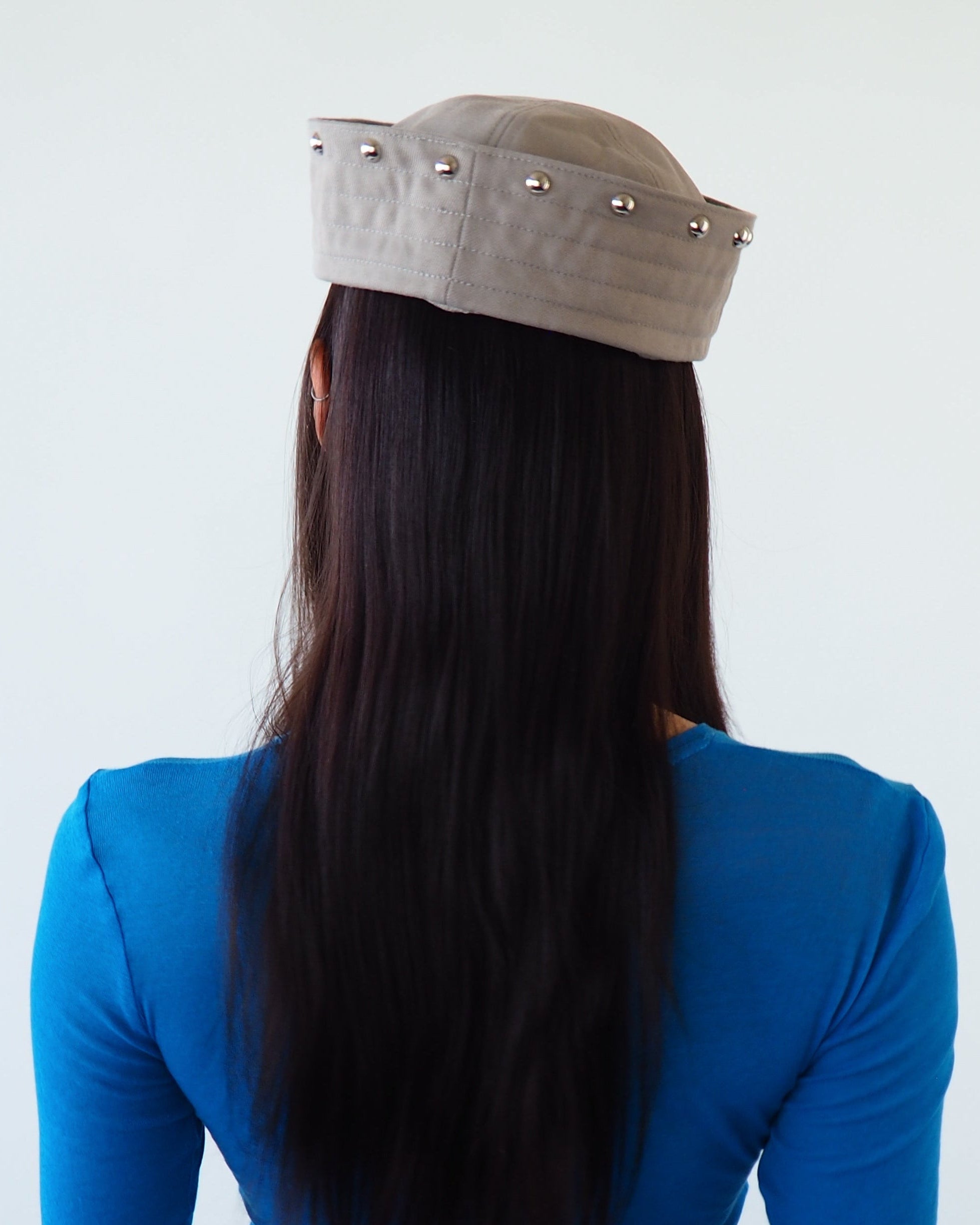 KkCo x CLYDE Rivet Sailor Hat in Stone - CLYDE