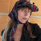 Brim Scarf in Red / Blue / Black Tartan Flannel - CLYDE