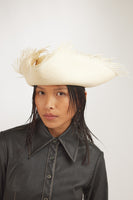 Tricorn Hat in Natural Toquilla Straw - CLYDE