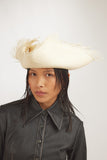 Tricorn Hat in Natural Toquilla Straw - CLYDE