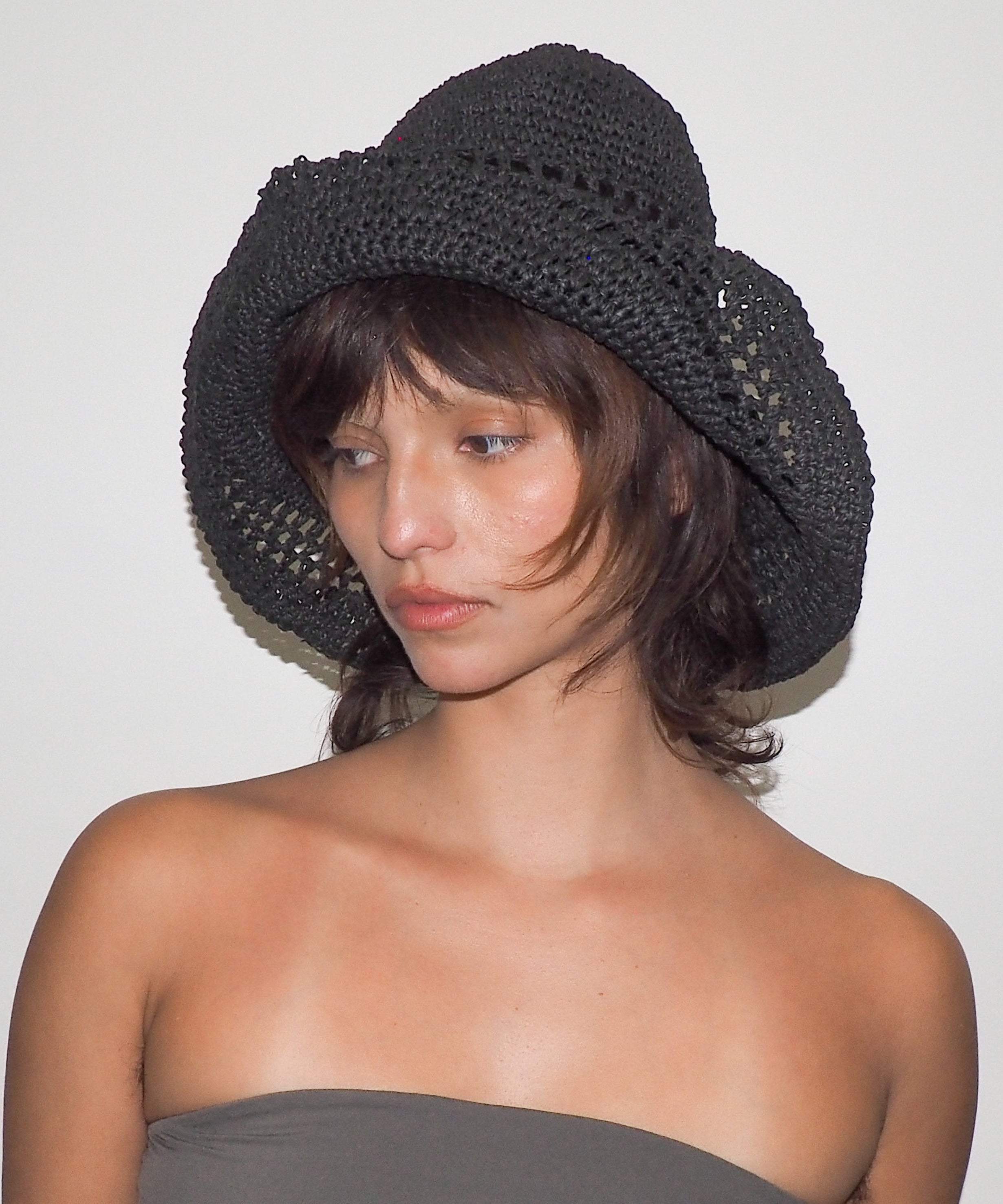 Utopia Hat in Black Seagrass - CLYDE