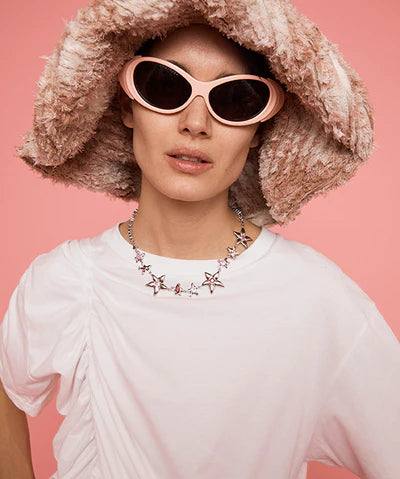 Collina Strada x Clyde Mala Hat in Peach Plaid - CLYDE