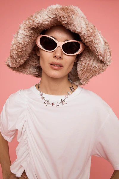 Collina Strada x Clyde Mala Hat in Peach Plaid - CLYDE