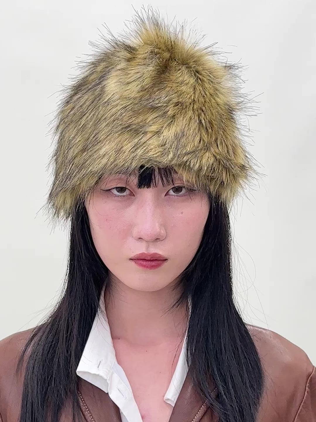 Faux Fur Toque Hat in Tan Fox - CLYDE