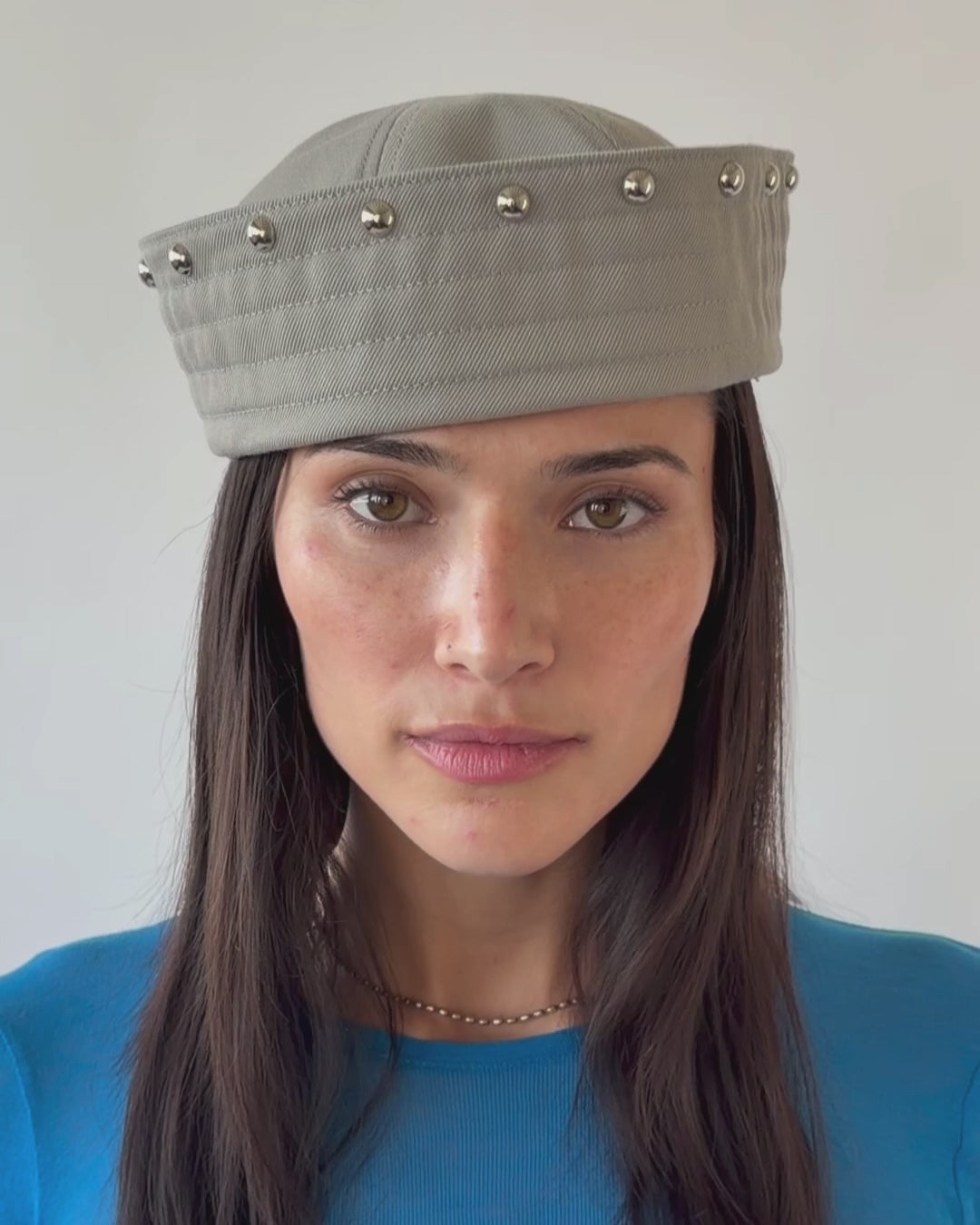 KkCo x CLYDE Rivet Sailor Hat in Stone - CLYDE