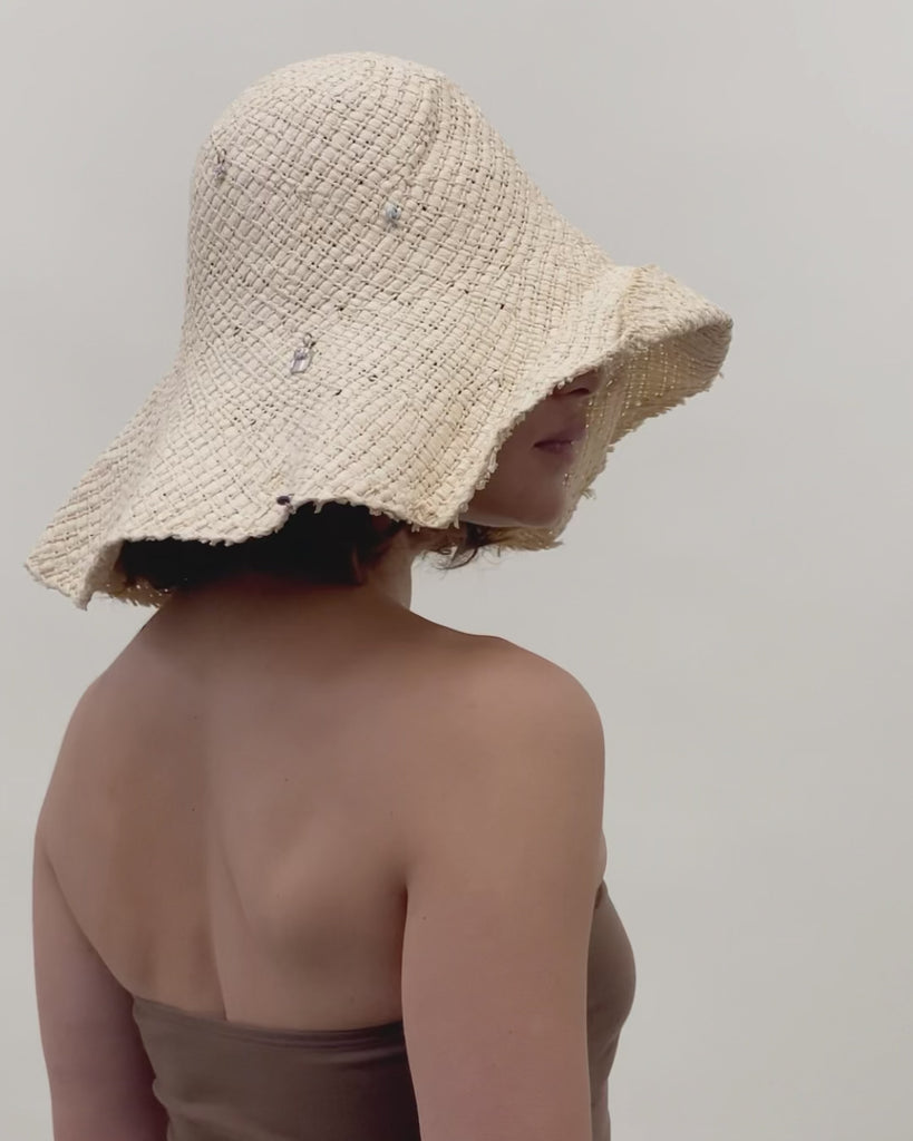 Charm Hat in Cream Toyo Straw - CLYDE