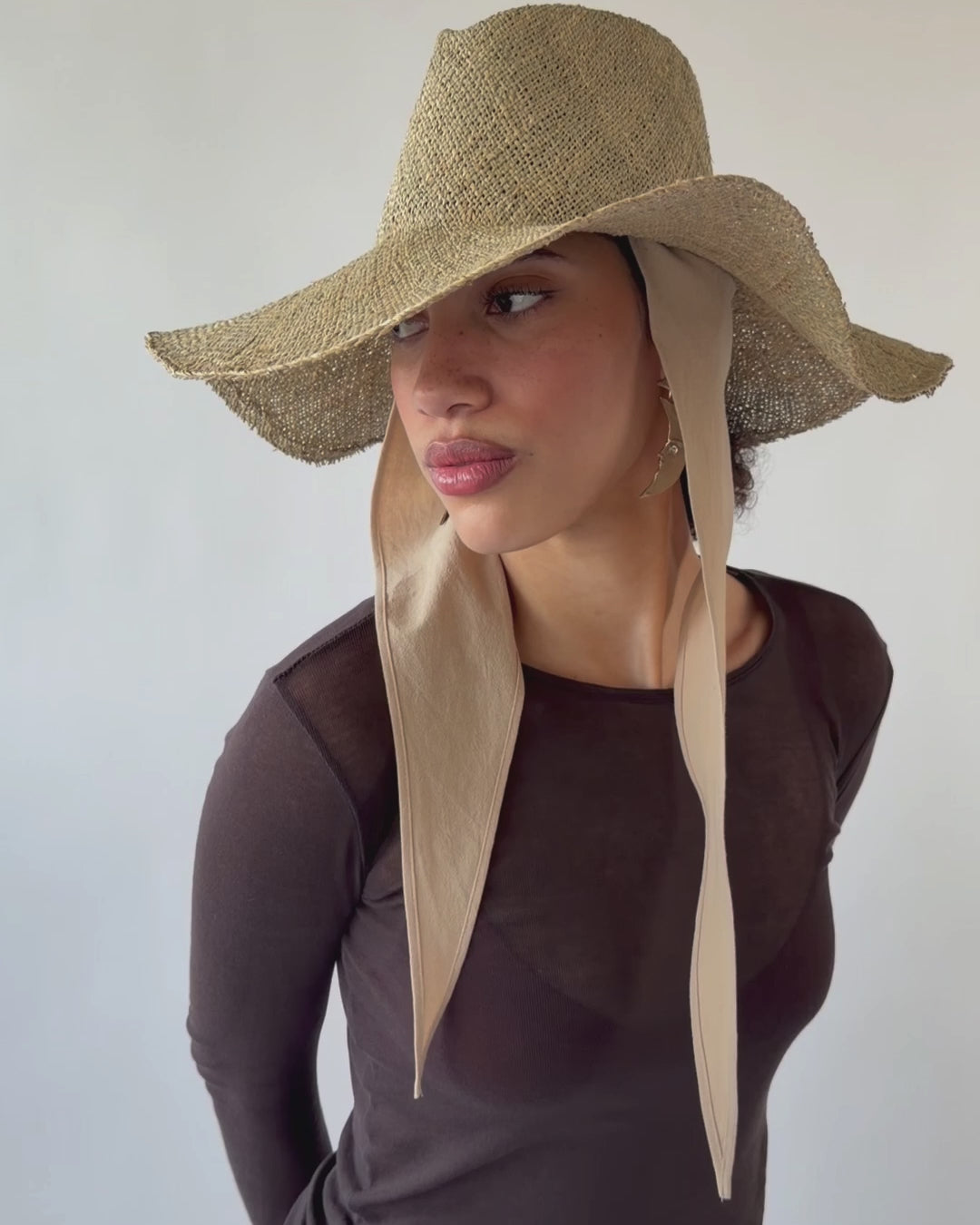 Caro Hat w. Neck Shade in Seagrass - CLYDE