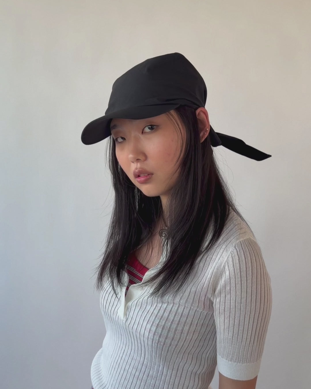 Brim Scarf in Black Nylon - CLYDE