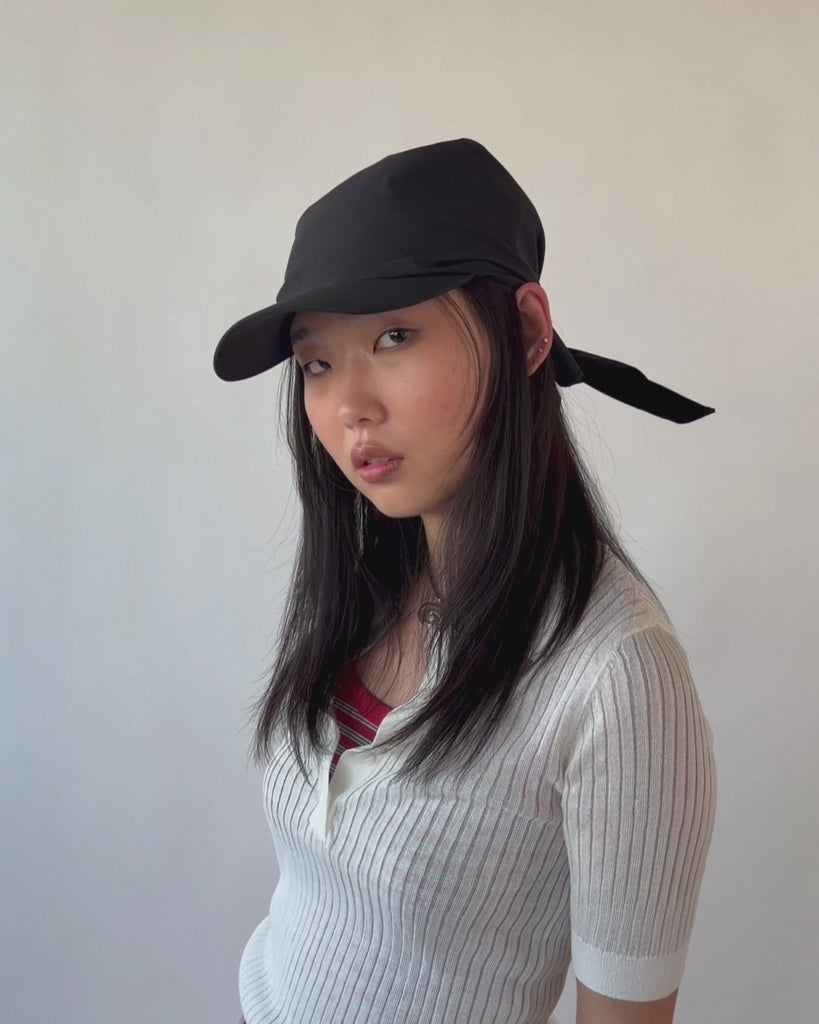 Brim Scarf in Black Nylon - CLYDE