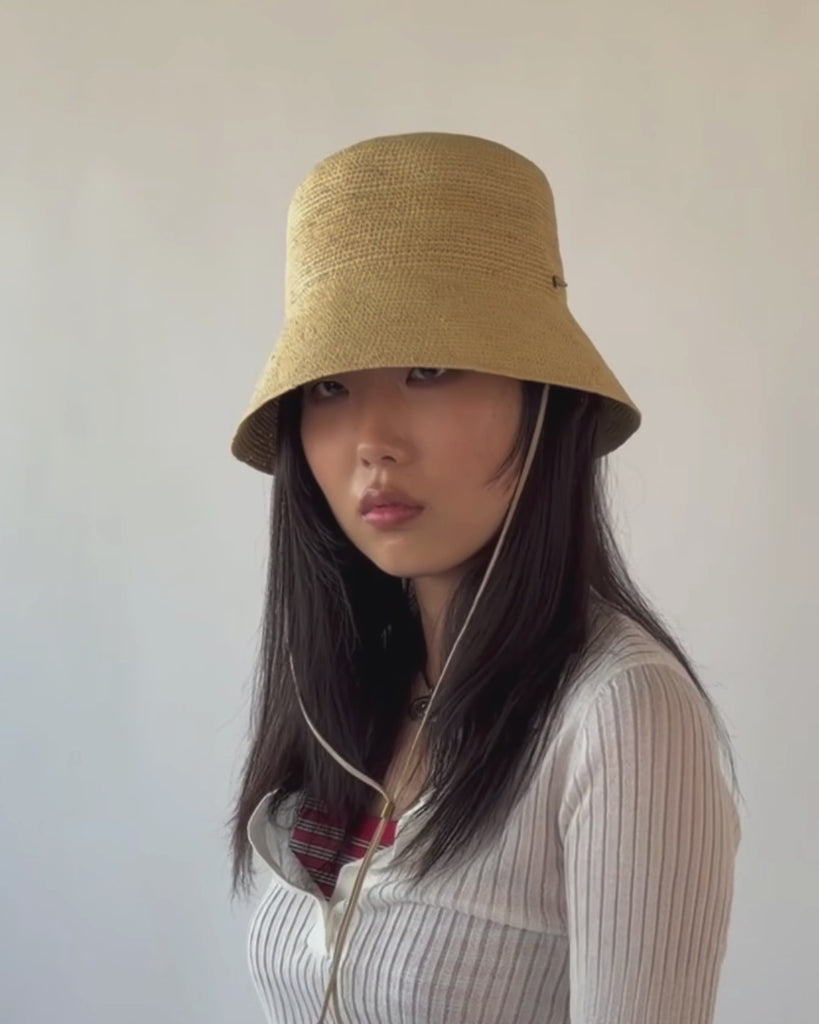 Aries Hat in Tan Toquilla Straw - CLYDE