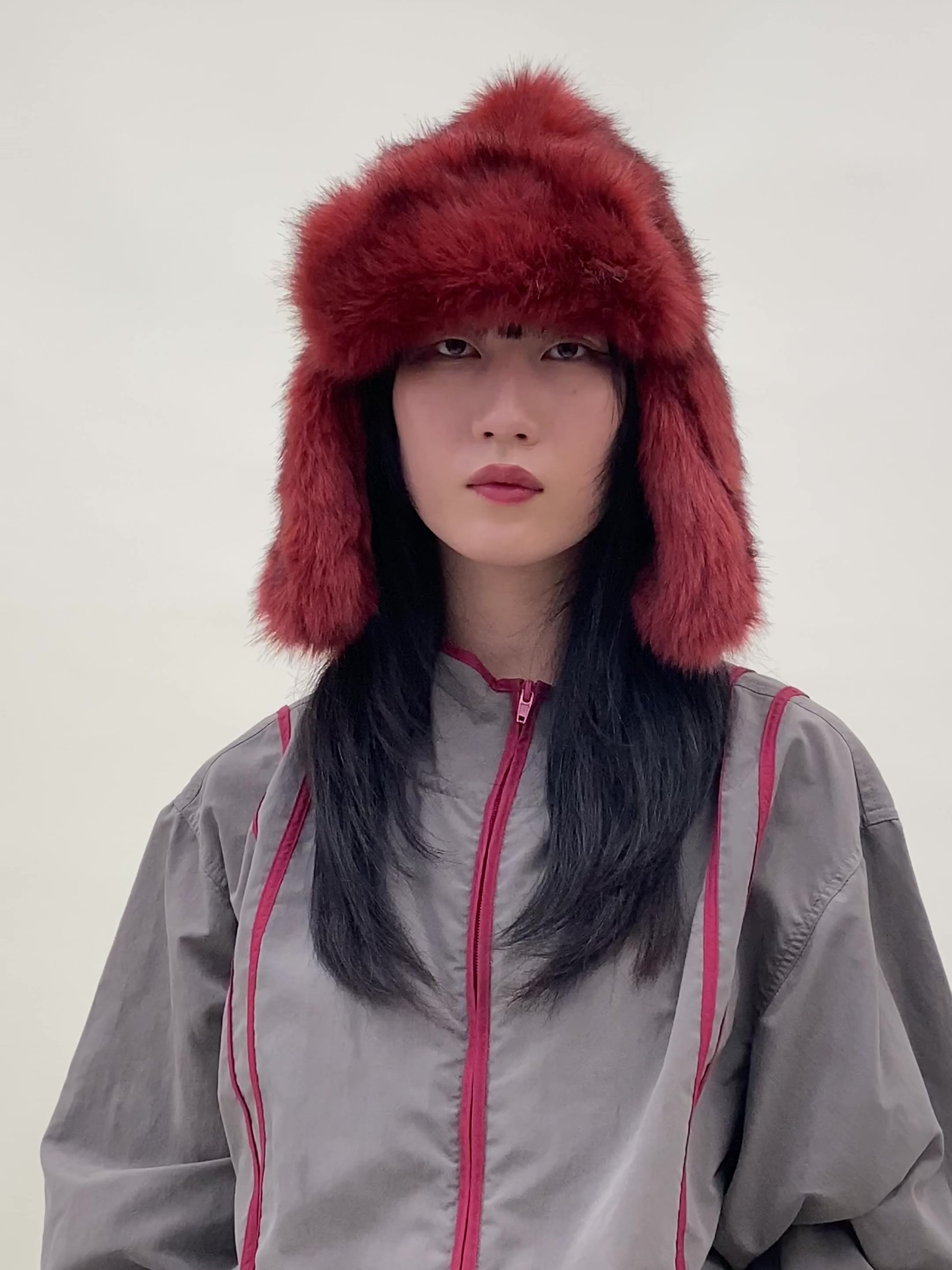 Frost Trapper Hat in Red Faux Fox - CLYDE