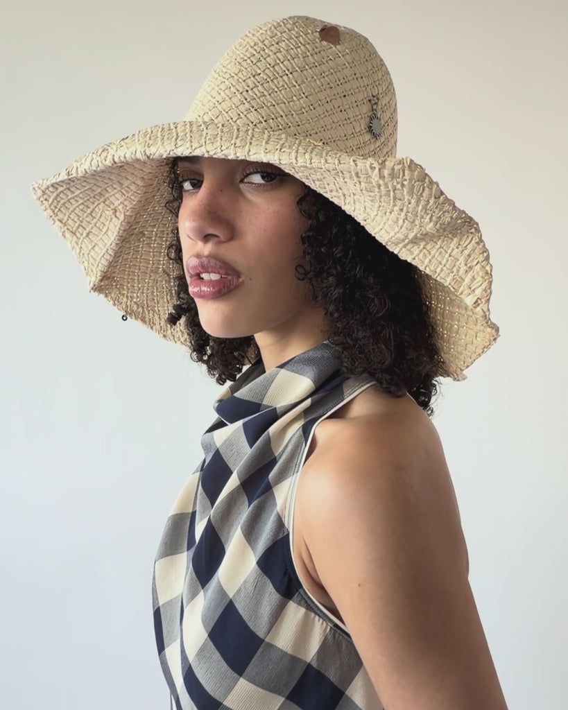 Charm Hat in Cream Toyo Straw - CLYDE