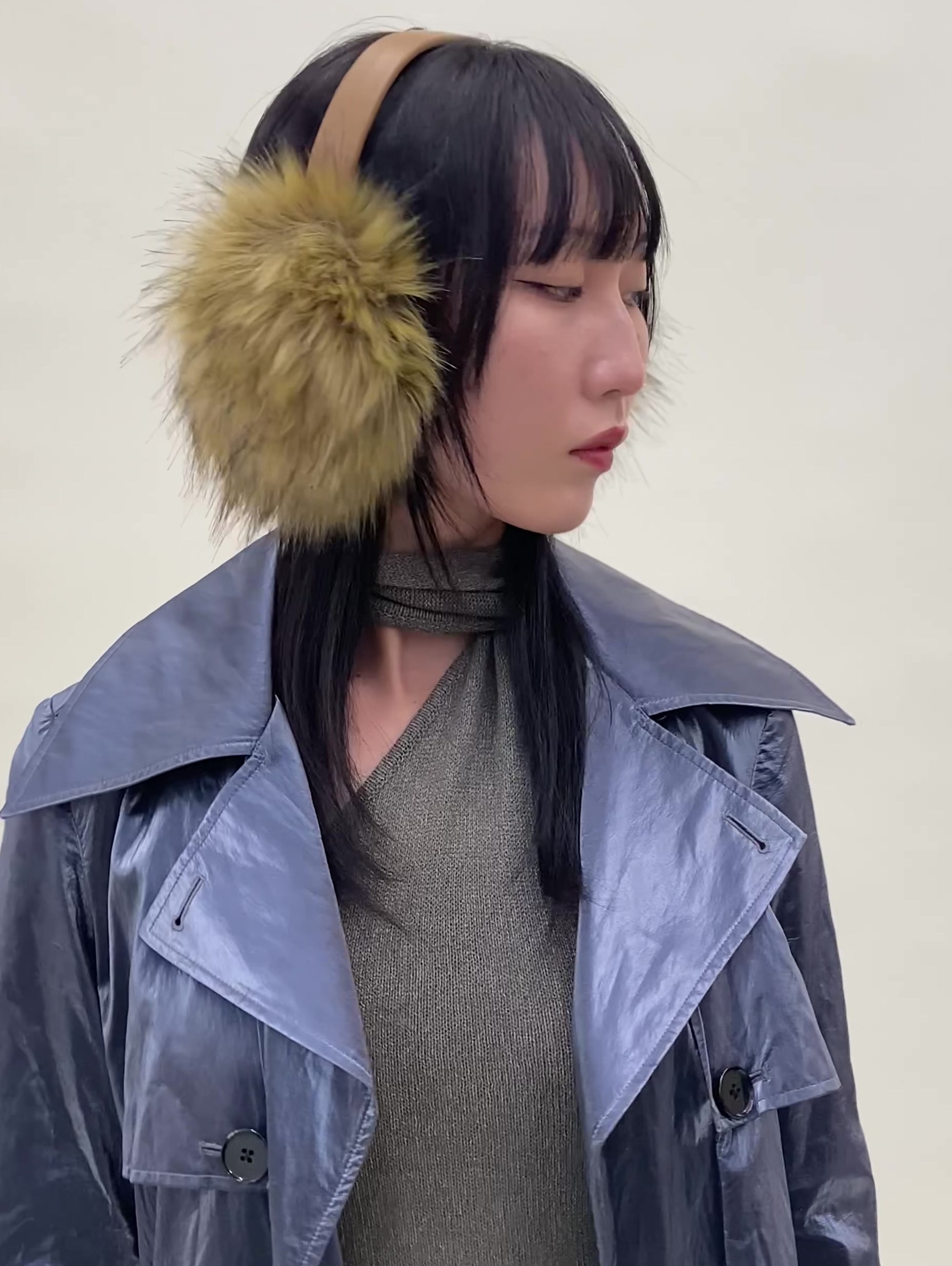 Ear Muffs in Tan Faux Fox - CLYDE