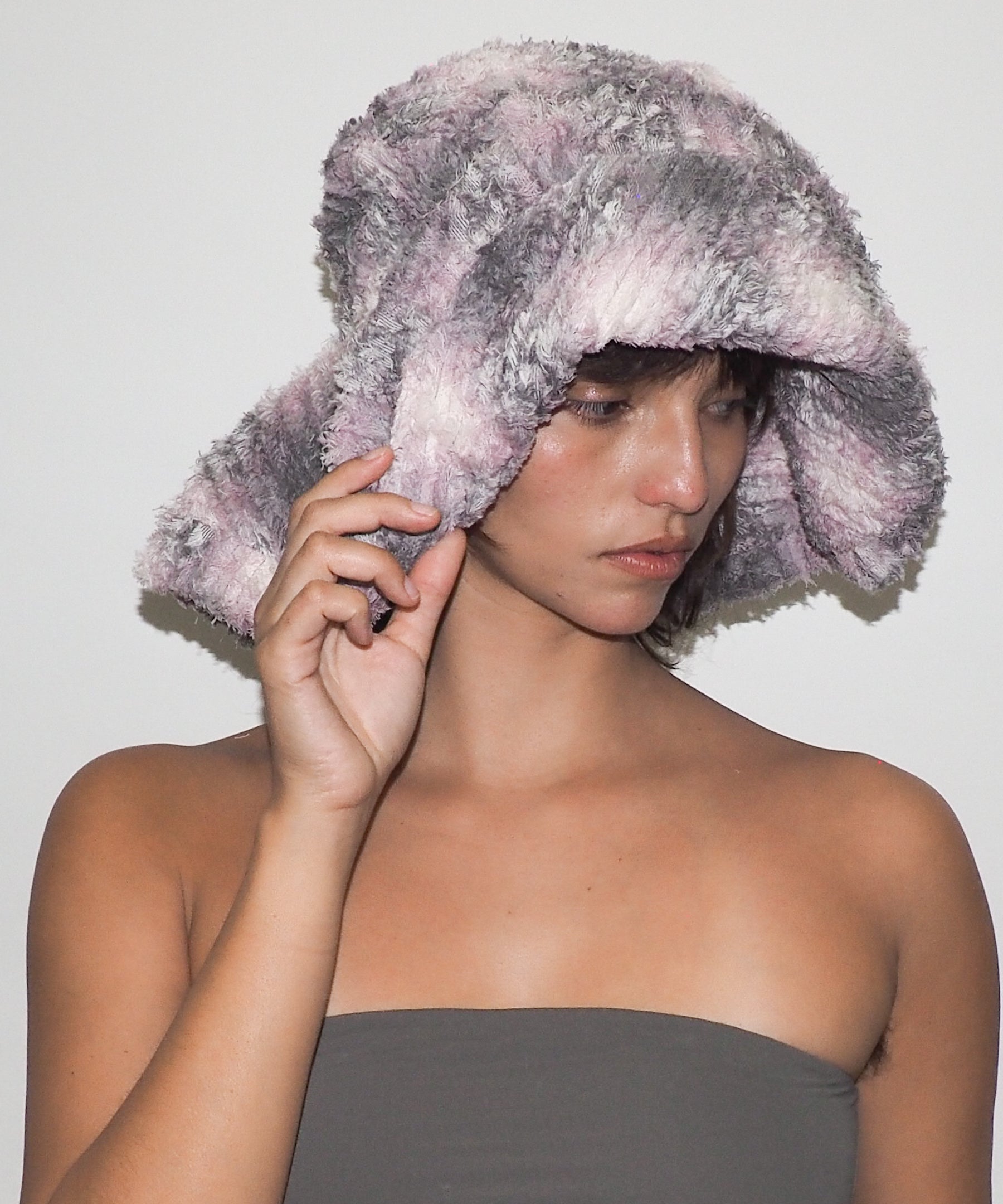 Collina Strada x Clyde Mala Hat in Lavender Plaid - CLYDE