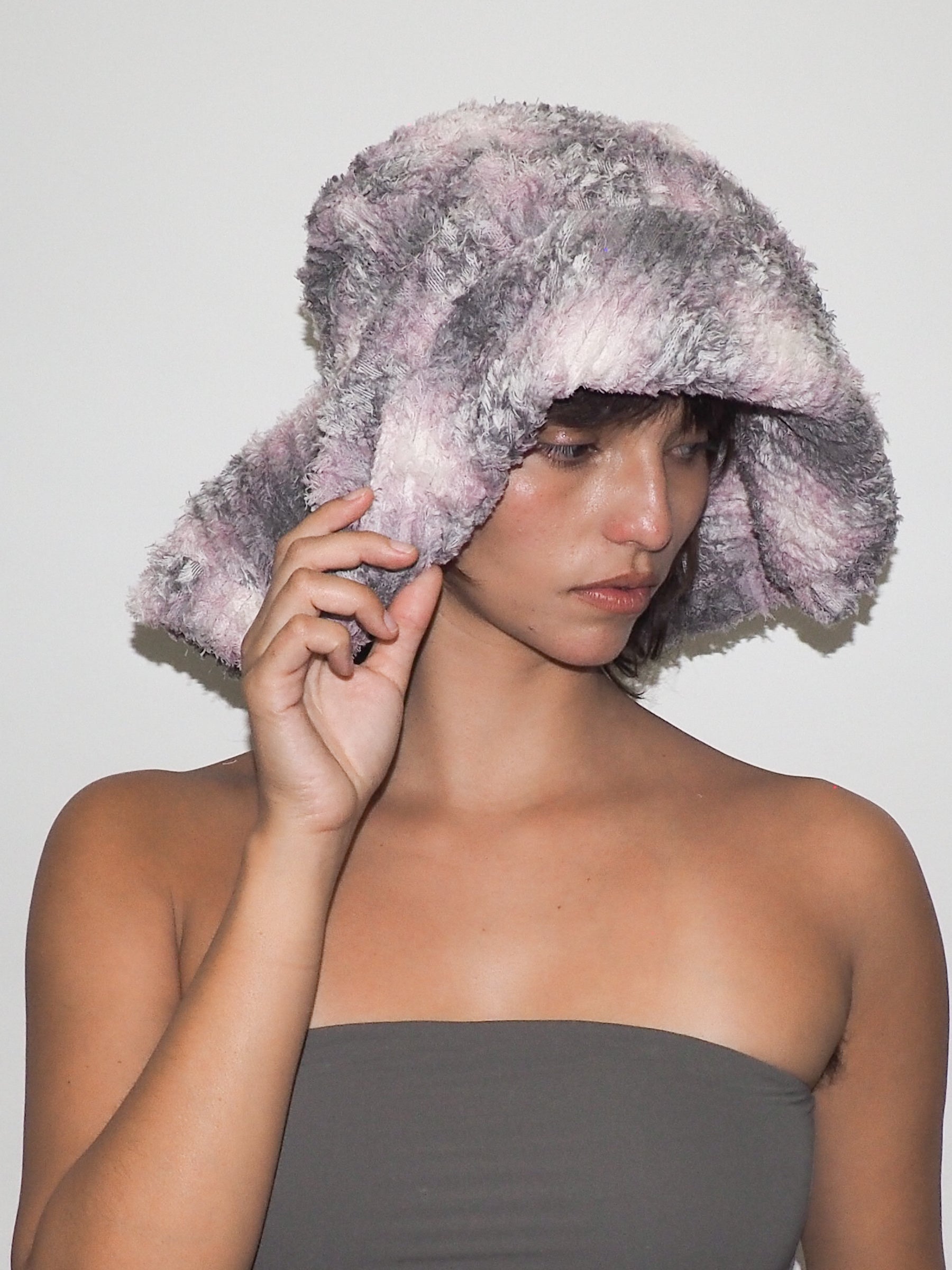Collina Strada x Clyde Mala Hat in Lavender Plaid - CLYDE