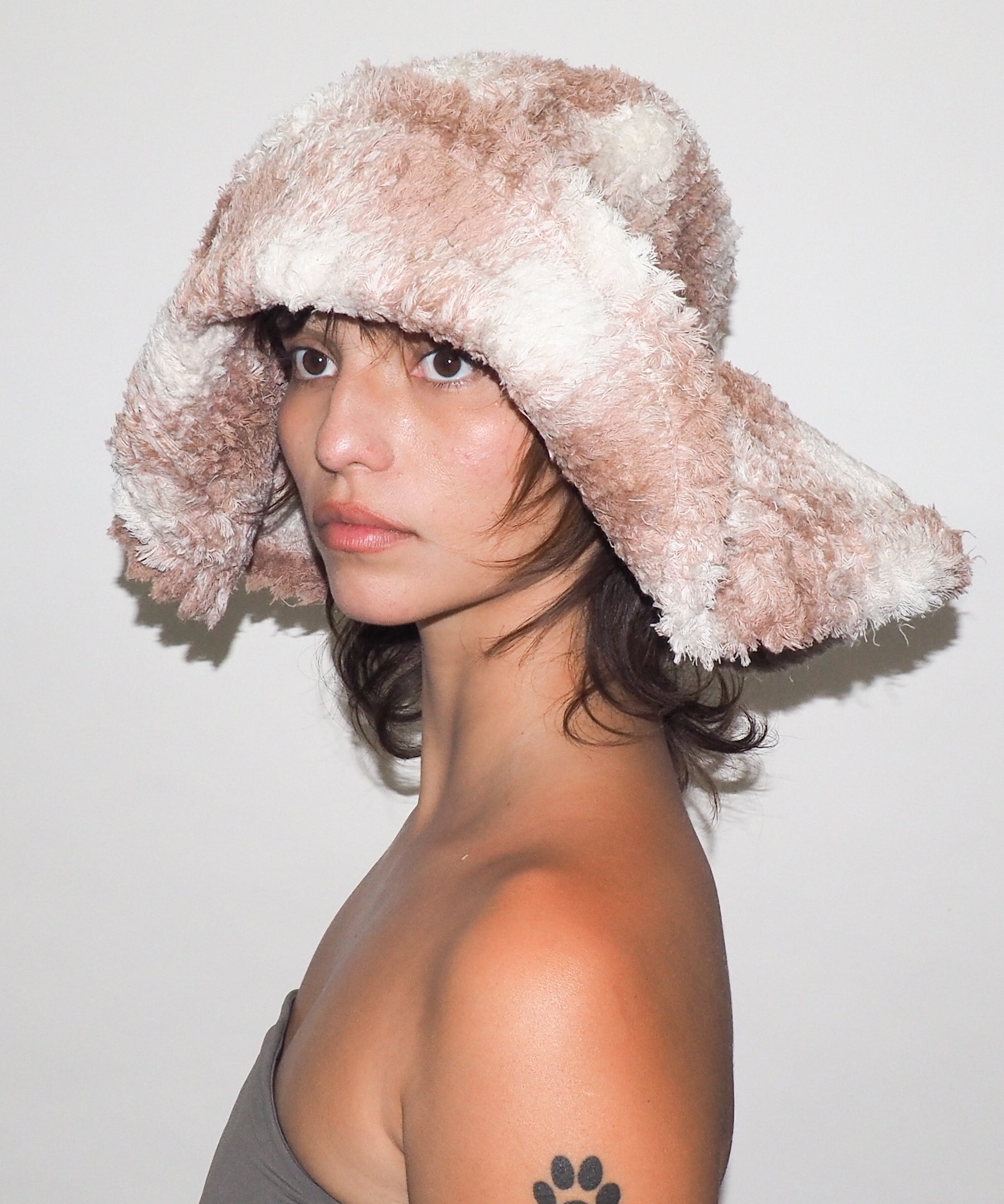 Collina Strada x Clyde Mala Hat in Peach Plaid - CLYDE