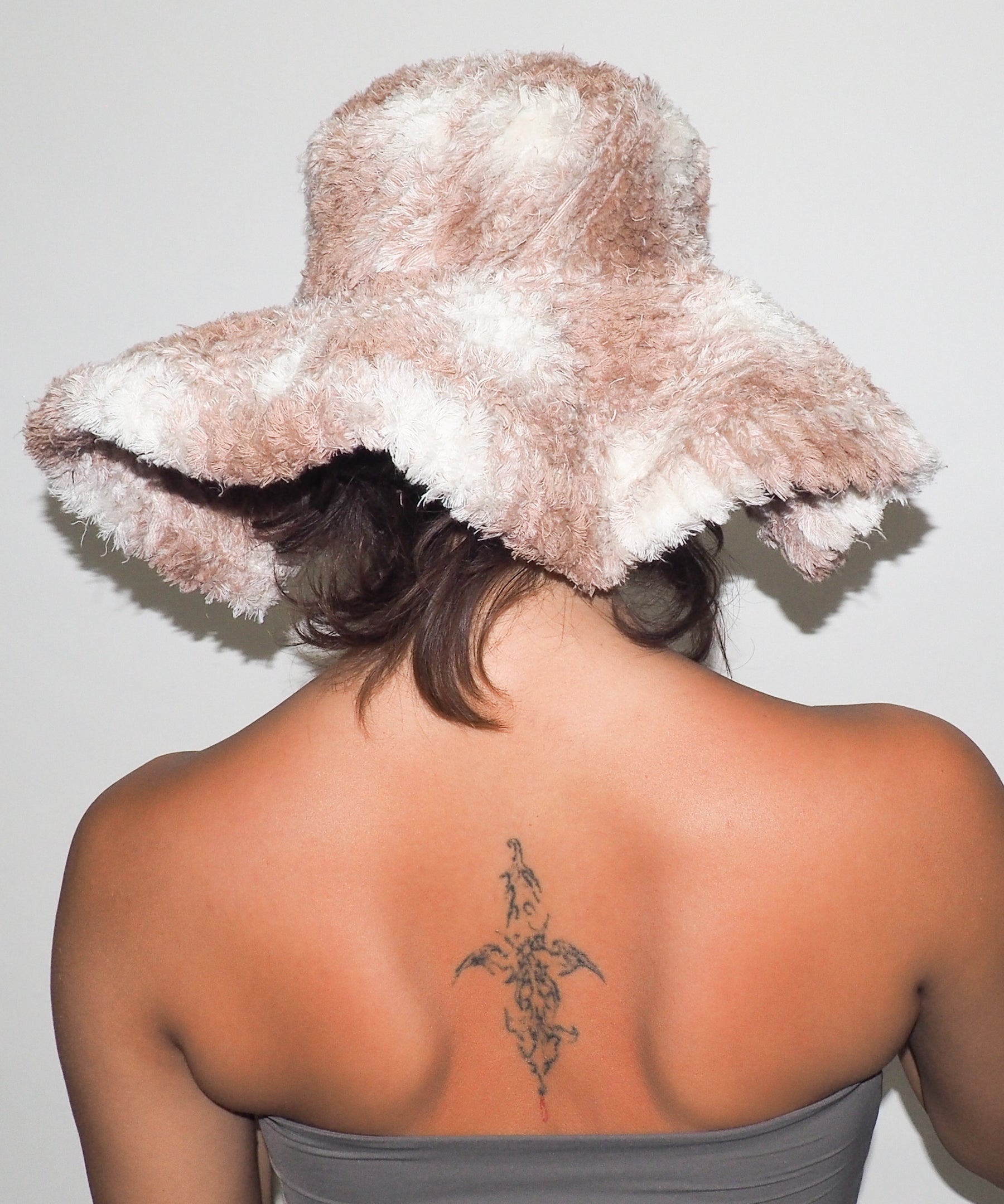 Collina Strada x Clyde Mala Hat in Peach Plaid - CLYDE