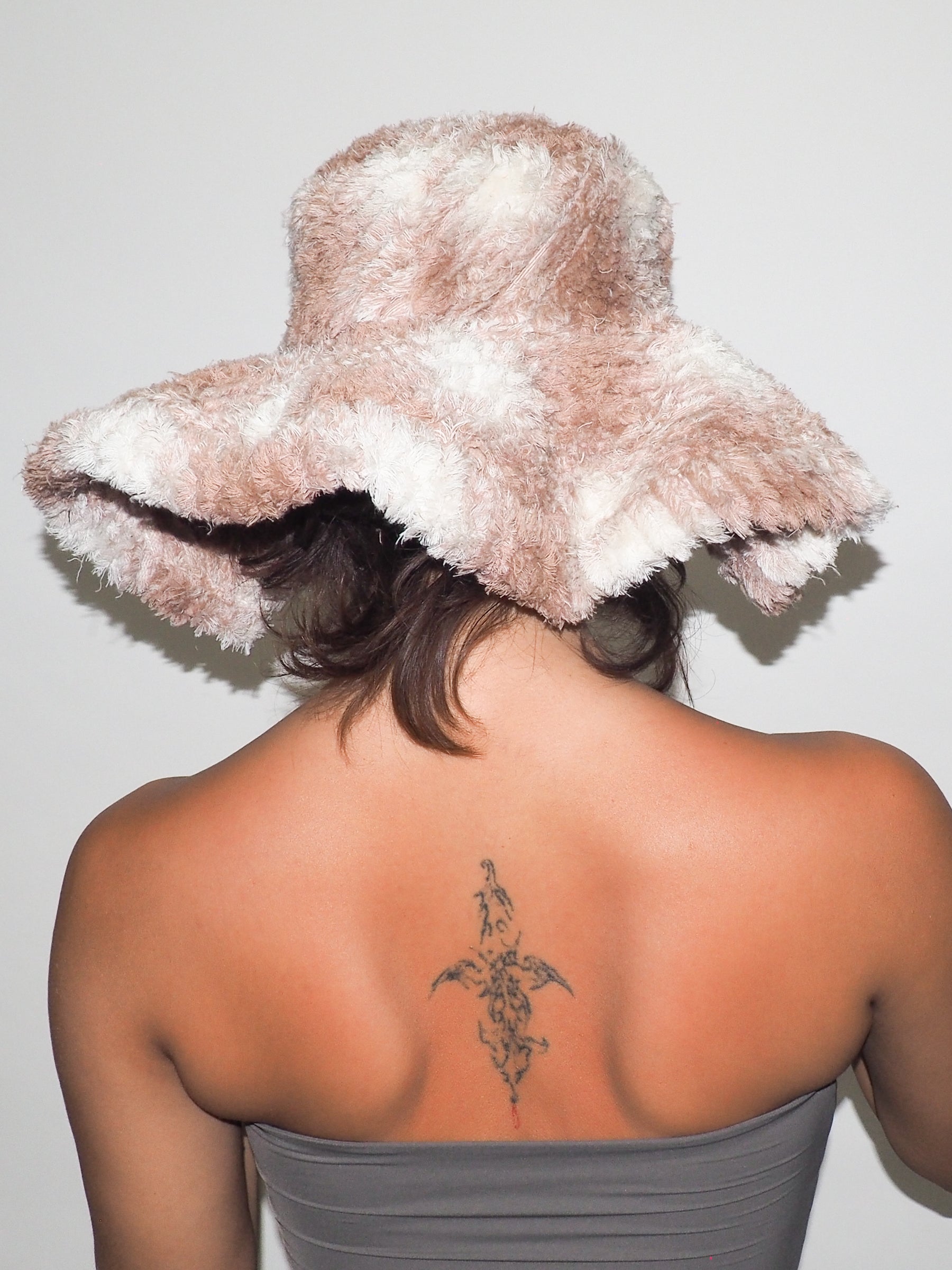 Collina Strada x Clyde Mala Hat in Peach Plaid - CLYDE