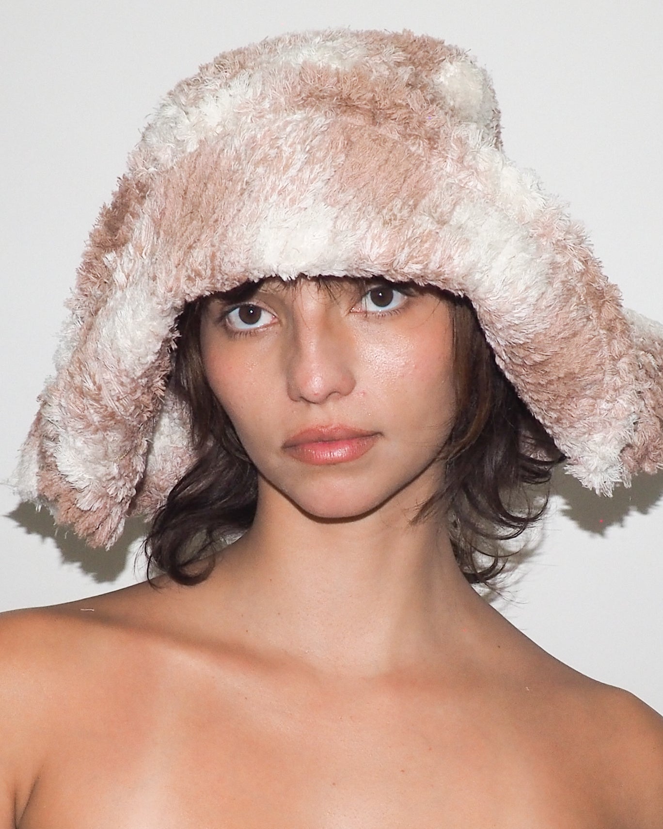 Collina Strada x Clyde Mala Hat in Peach Plaid - CLYDE