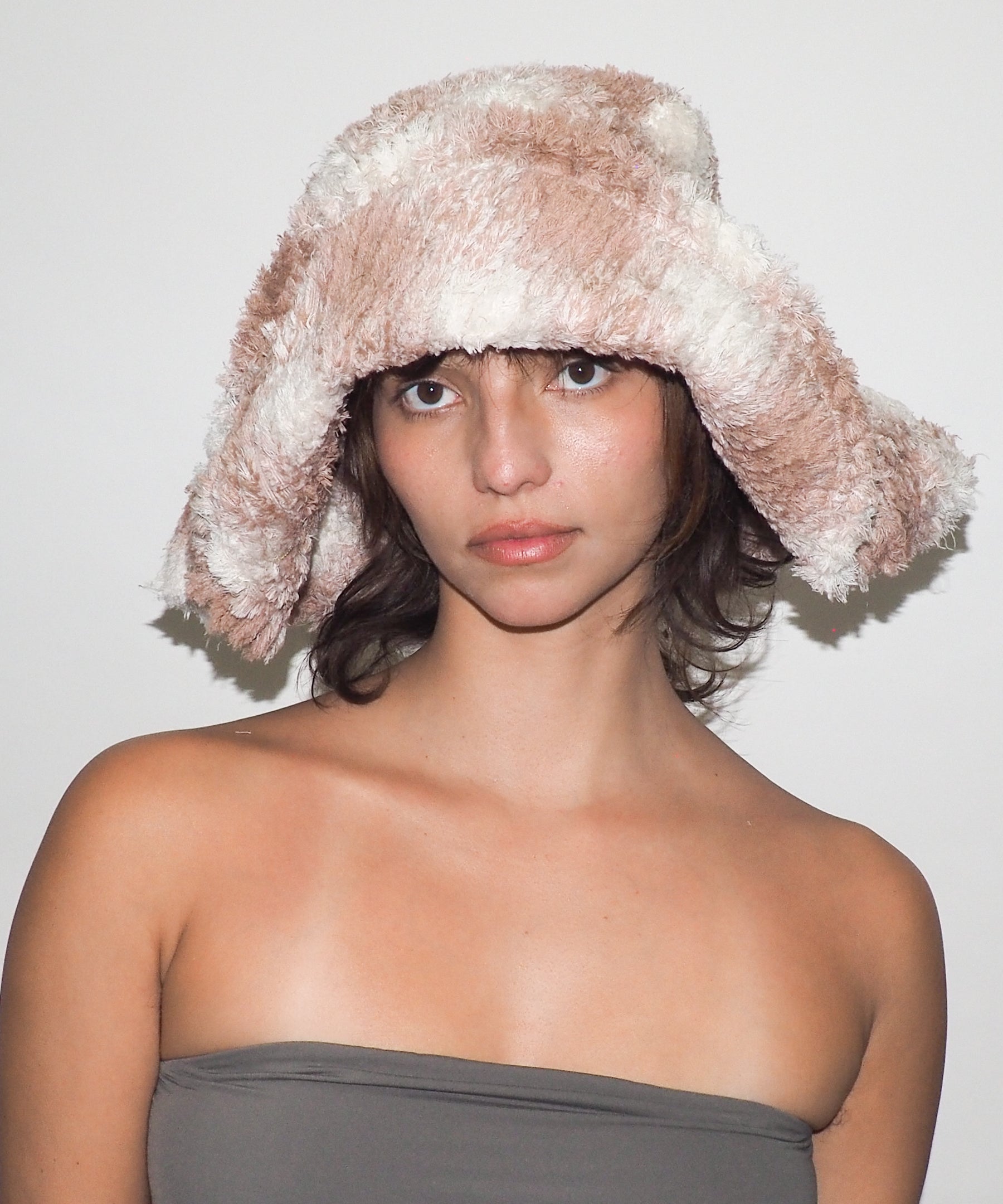 Collina Strada x Clyde Mala Hat in Peach Plaid - CLYDE