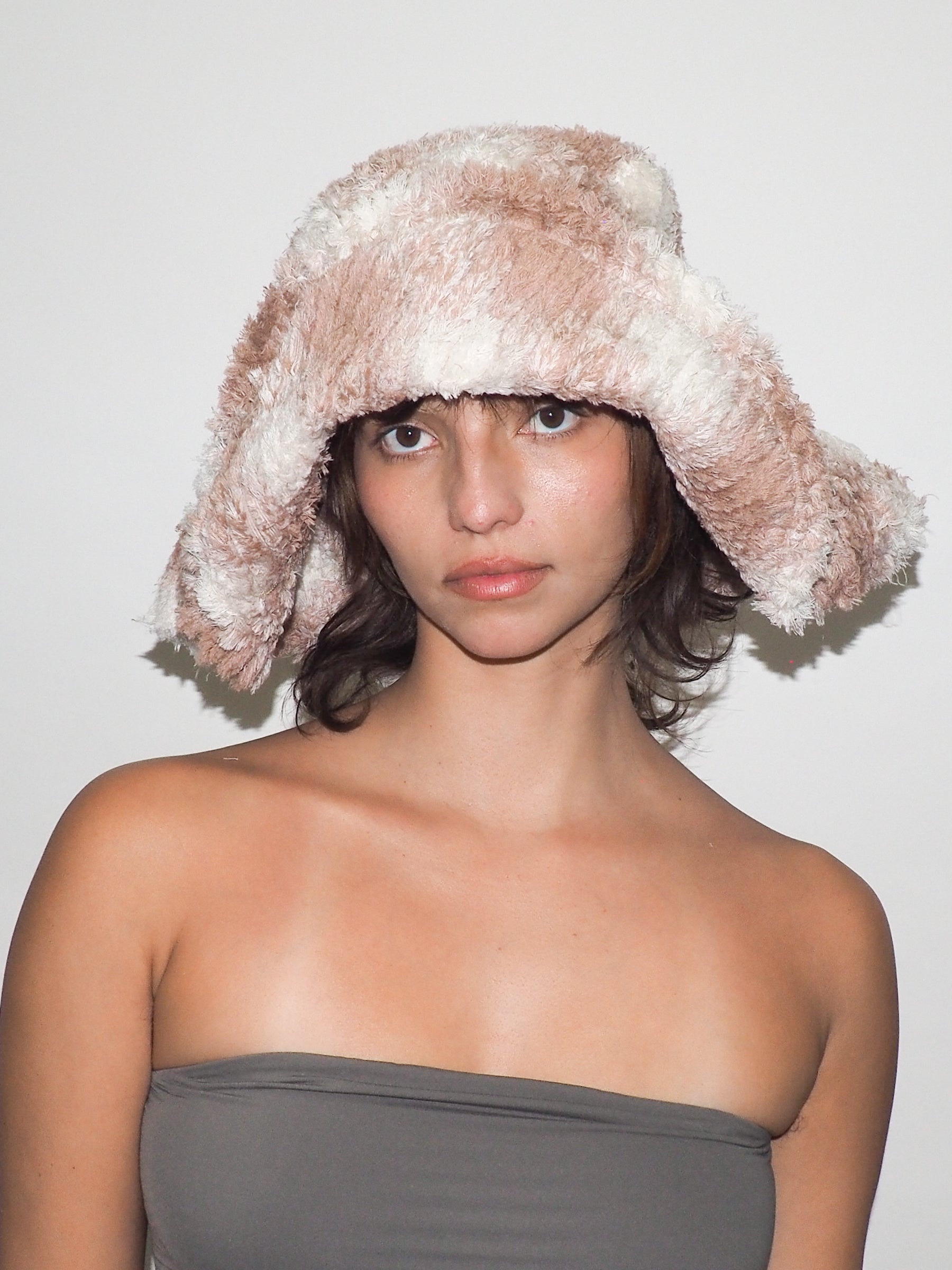 Collina Strada x Clyde Mala Hat in Peach Plaid - CLYDE