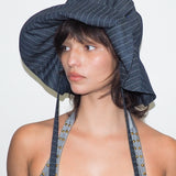 Forza Hat in Indigo Denim Pinstripe - CLYDE