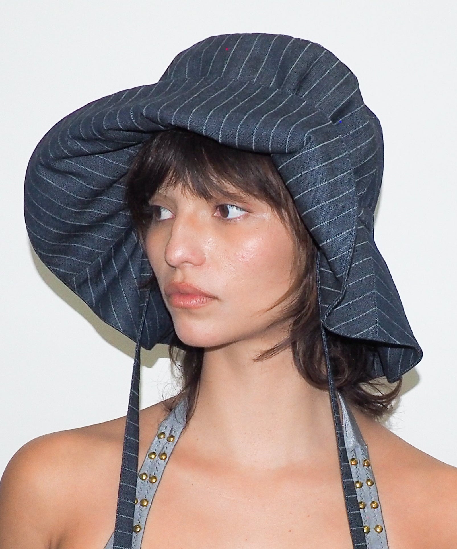 Forza Hat in Indigo Denim Pinstripe - CLYDE