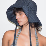 Forza Hat in Indigo Denim Pinstripe - CLYDE